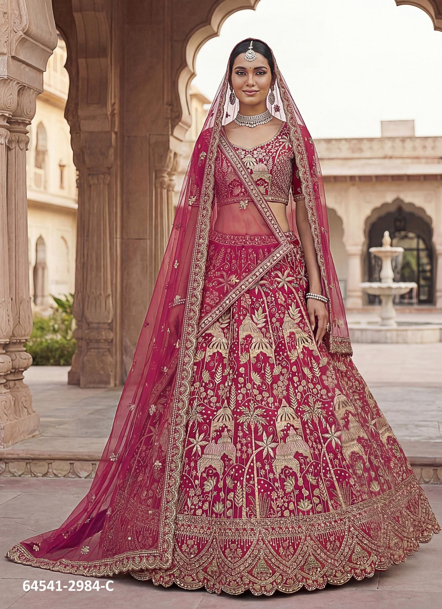 SERIES 2984 - Catalog # 64541 (Set of 3 Semi-Stitched Lehengas) SERIES 2984 - Catalog # 64541 (Set of 3 Semi-Stitched Lehengas)