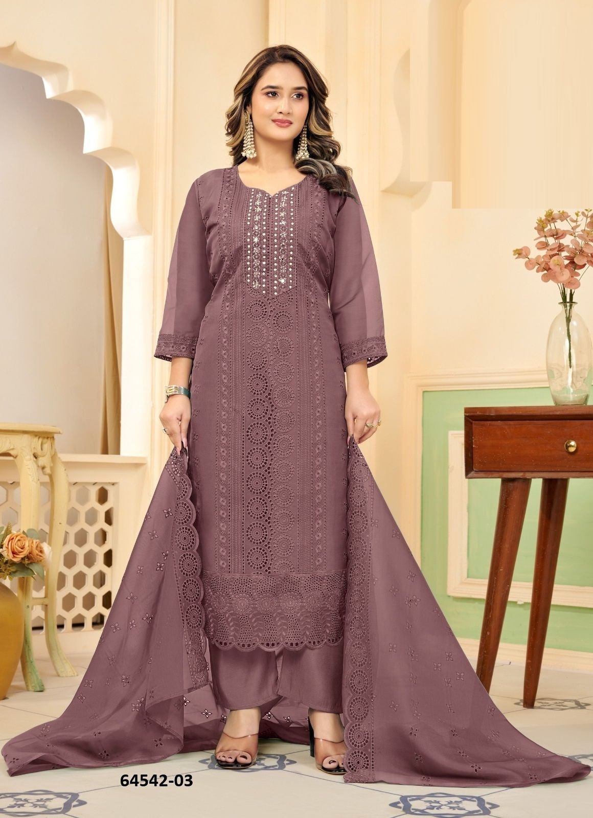 KOYAL - Catalog # 64542 (Set of 4 SIZE-SETS [Readymade Salwar Suits])
