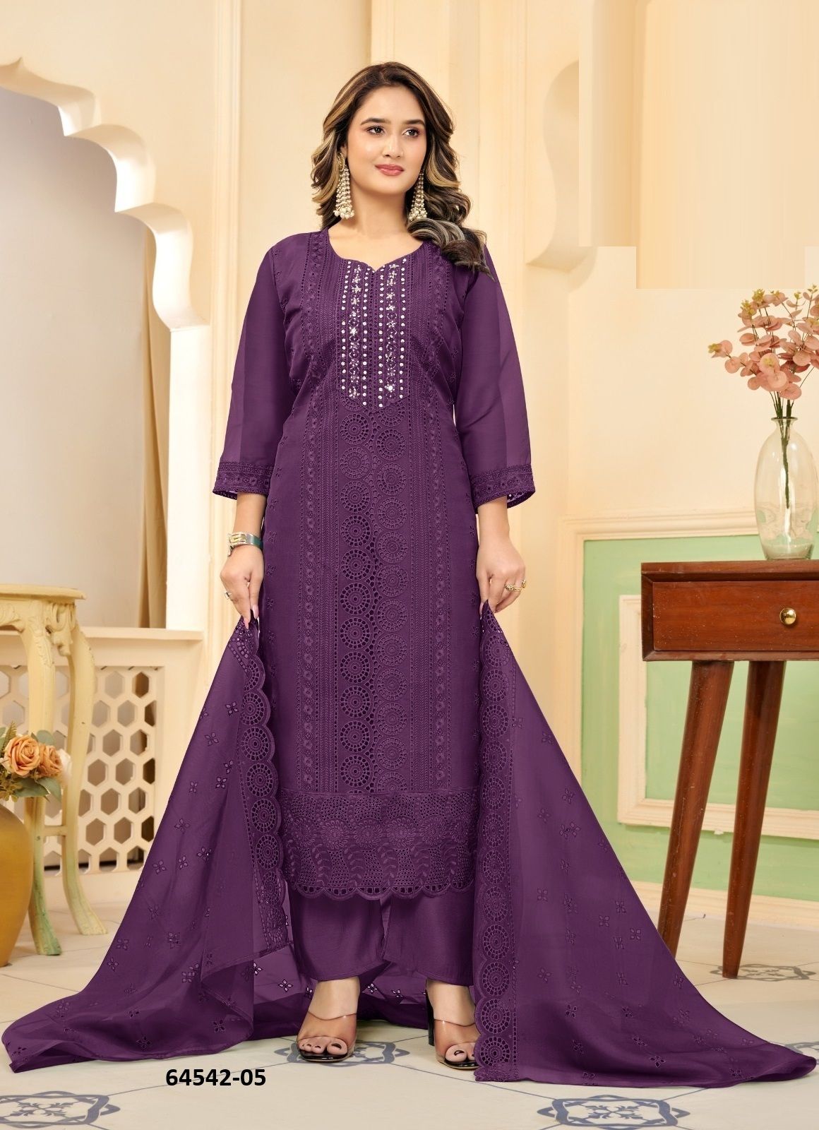 KOYAL - Catalog # 64542 (Set of 4 SIZE-SETS [Readymade Salwar Suits])