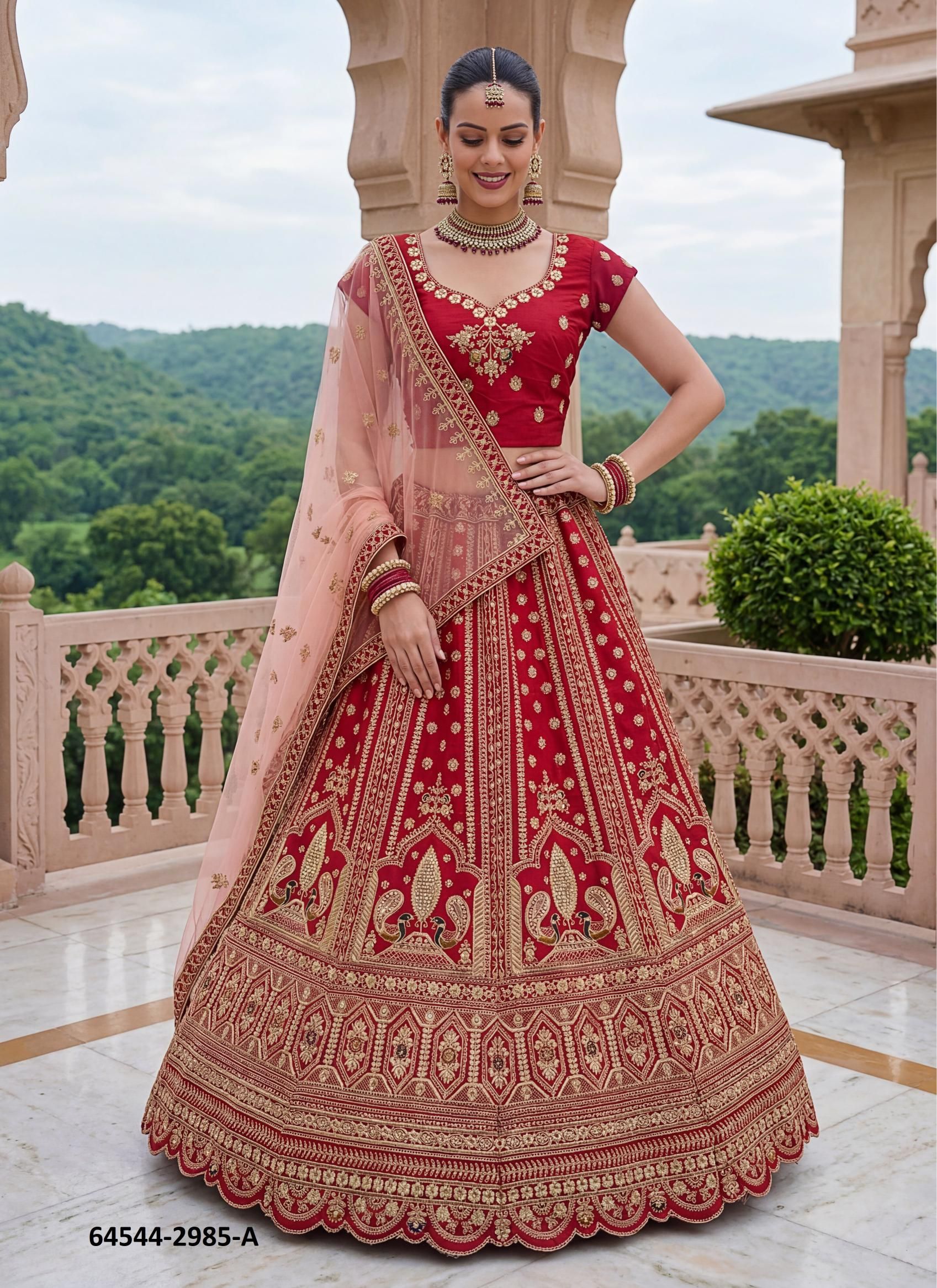SERIES 2985 - Catalog # 64544 (Set of 2 Semi-Stitched Lehengas) SERIES 2985 - Catalog # 64544 (Set of 2 Semi-Stitched Lehengas)