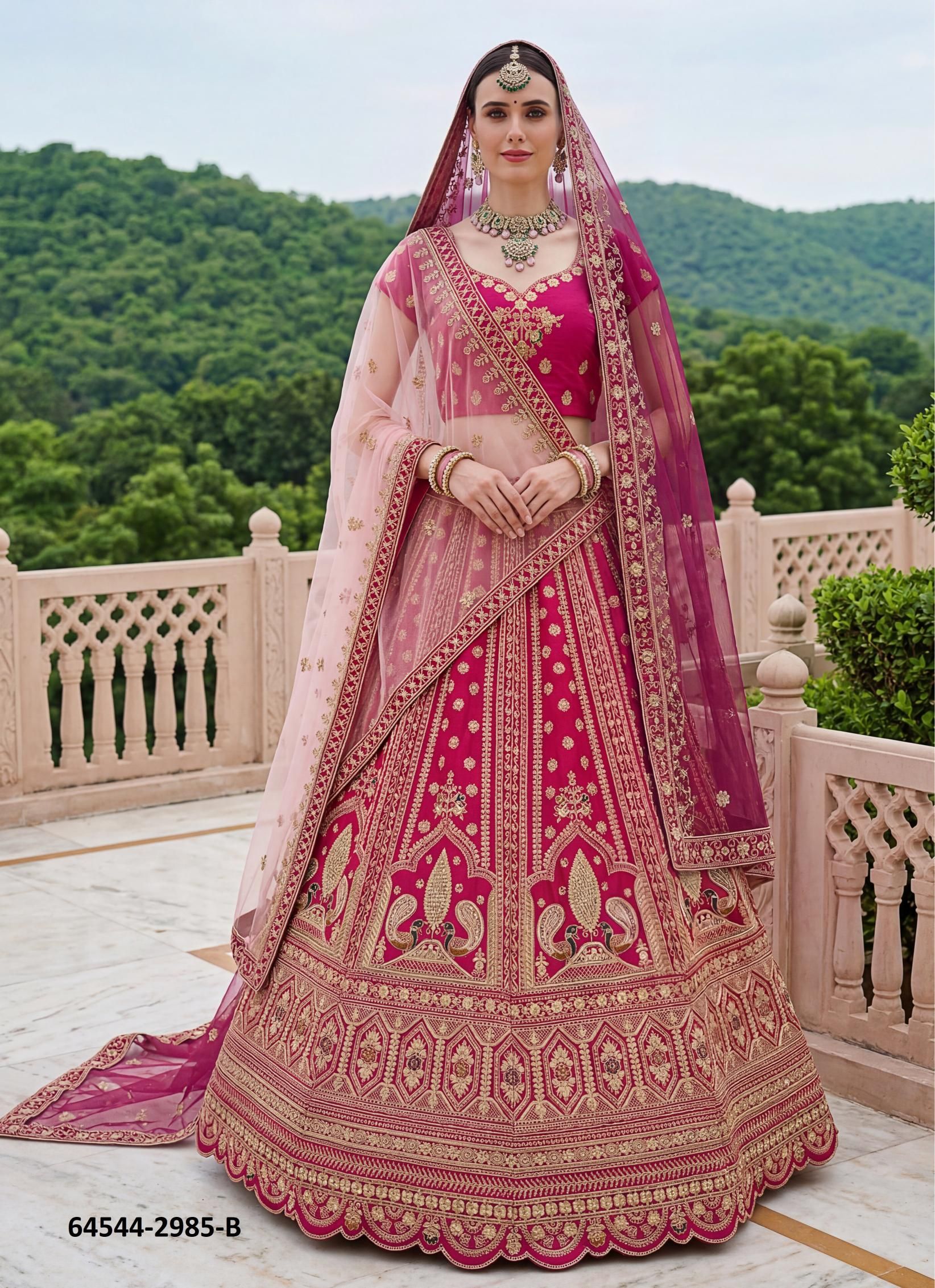 SERIES 2985 - Catalog # 64544 (Set of 2 Semi-Stitched Lehengas) SERIES 2985 - Catalog # 64544 (Set of 2 Semi-Stitched Lehengas)