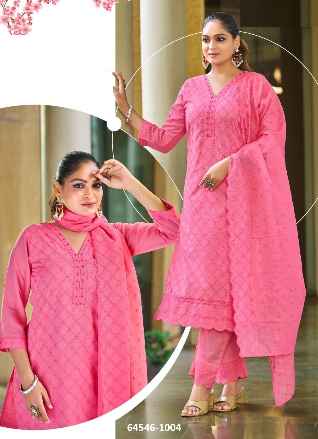 NIDHI - Catalog # 64546 (Set of 4 SIZE-SETS [Readymade Salwar Suits])