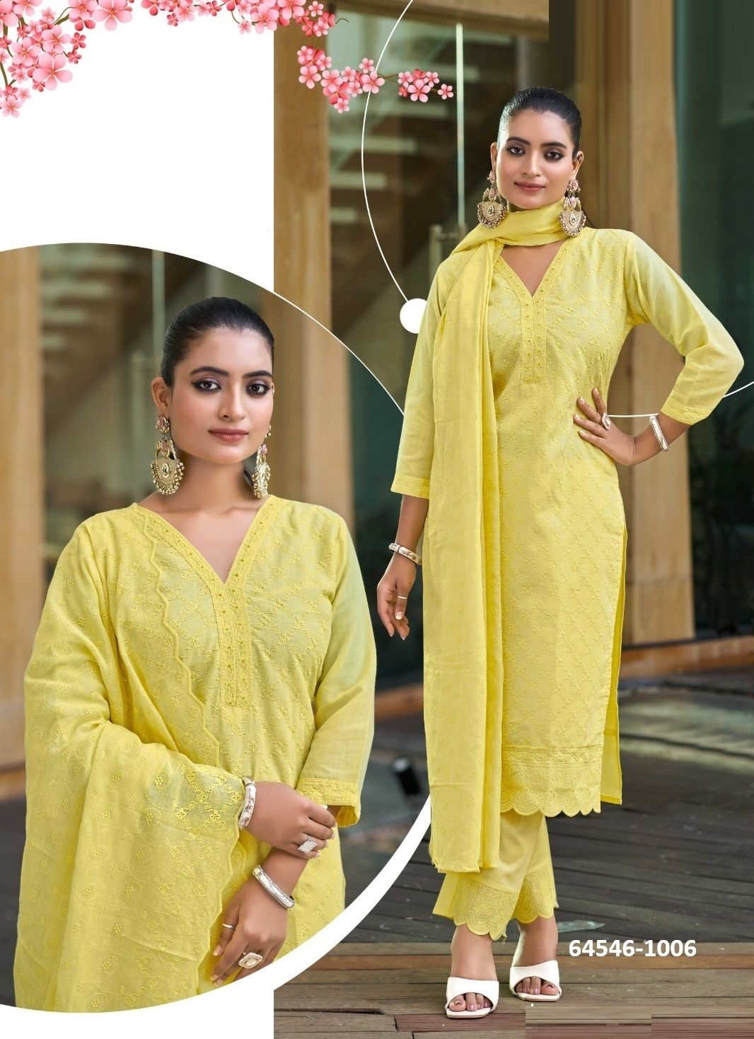 NIDHI - Catalog # 64546 (Set of 4 SIZE-SETS [Readymade Salwar Suits])