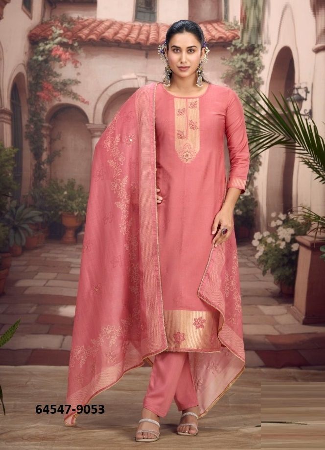 ADIRA - Catalog # 64547 (Set of 4 Semi-Stitched / Un-Stitched Suits)