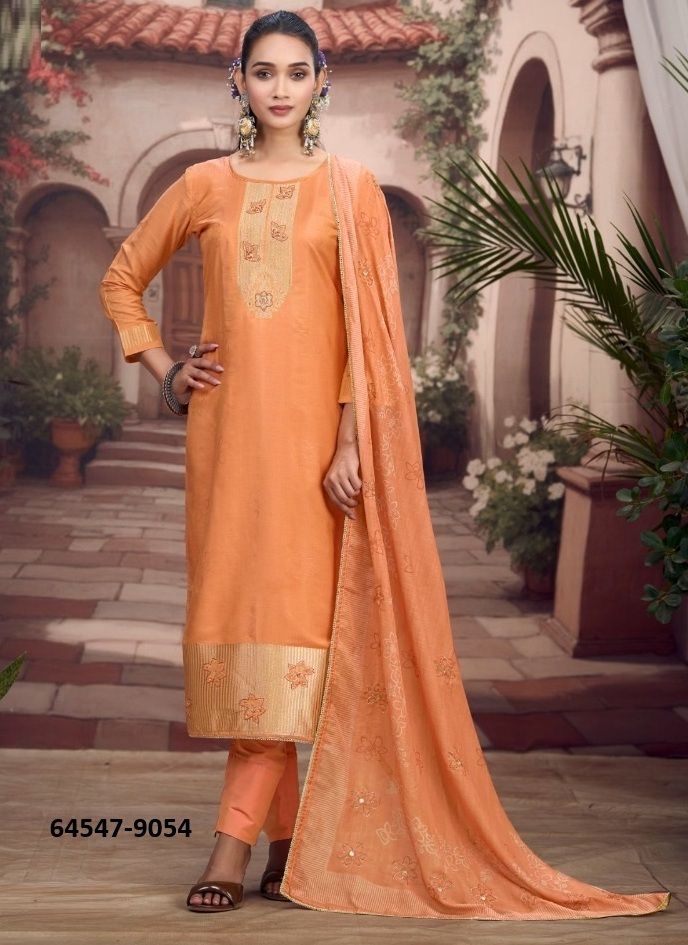 ADIRA - Catalog # 64547 (Set of 4 Semi-Stitched / Un-Stitched Suits)