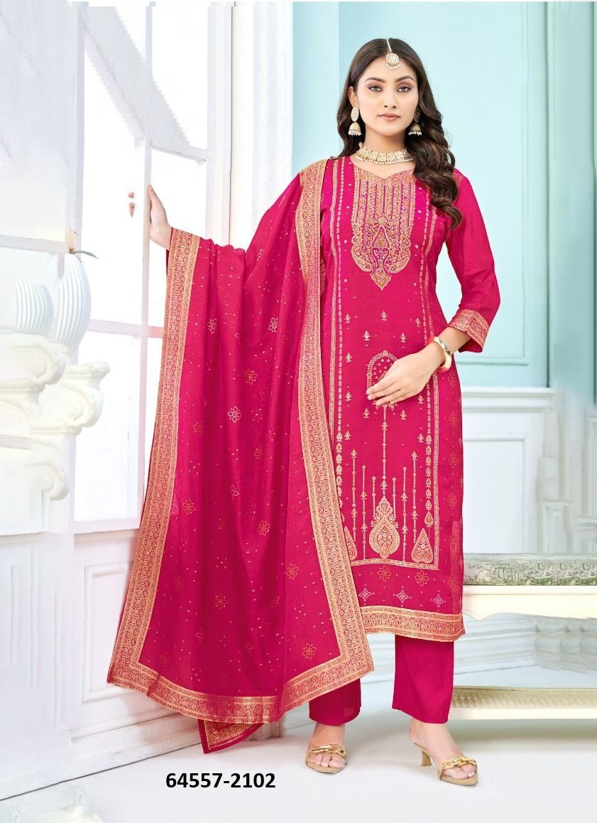 KOMAL - Catalog # 64557 (Set of 4 SIZE-SETS [Readymade Salwar Suits])