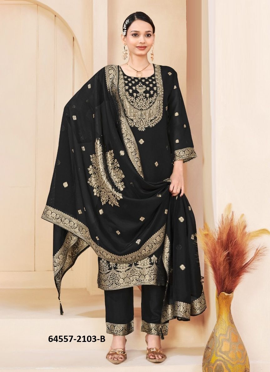 KOMAL - Catalog # 64557 (Set of 4 SIZE-SETS [Readymade Salwar Suits])