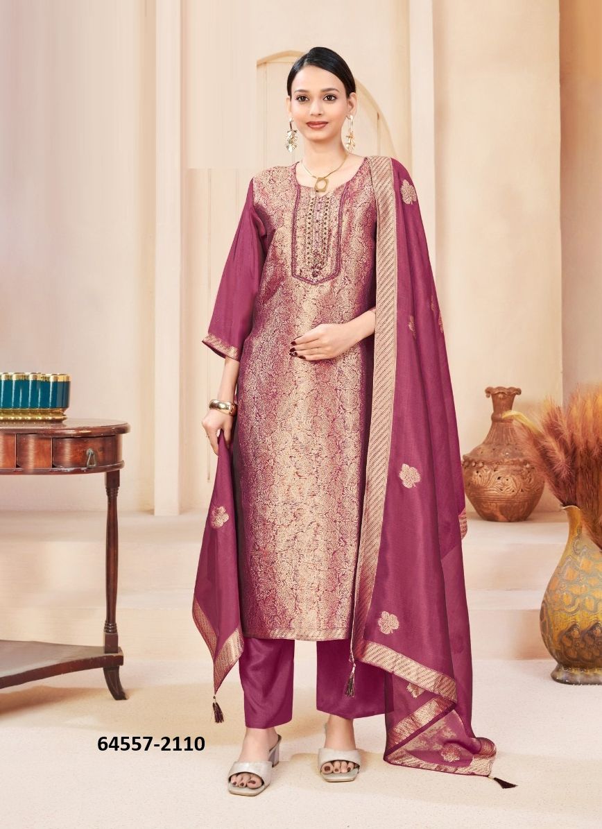 KOMAL - Catalog # 64557 (Set of 4 SIZE-SETS [Readymade Salwar Suits])