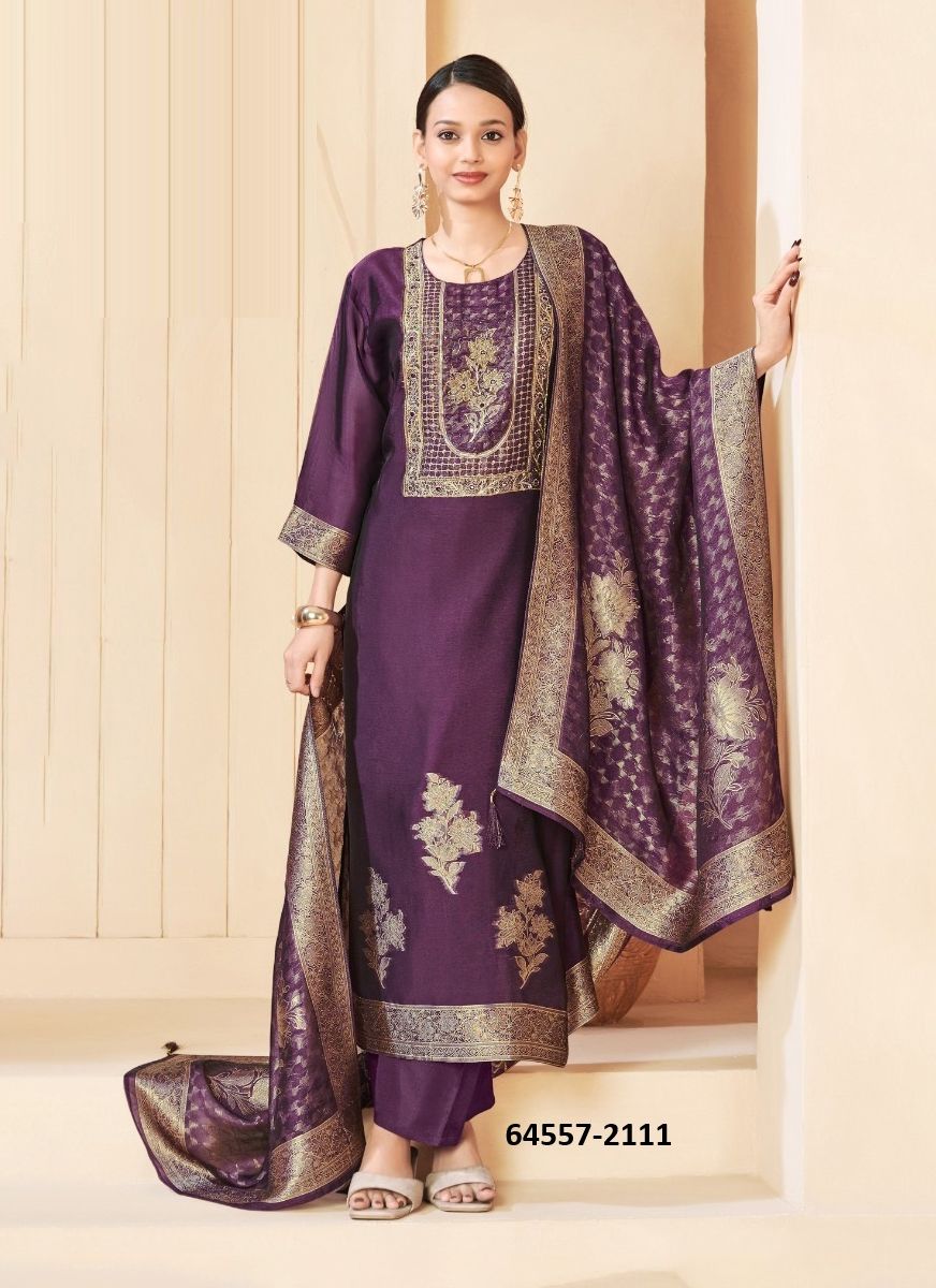 KOMAL - Catalog # 64557 (Set of 4 SIZE-SETS [Readymade Salwar Suits])