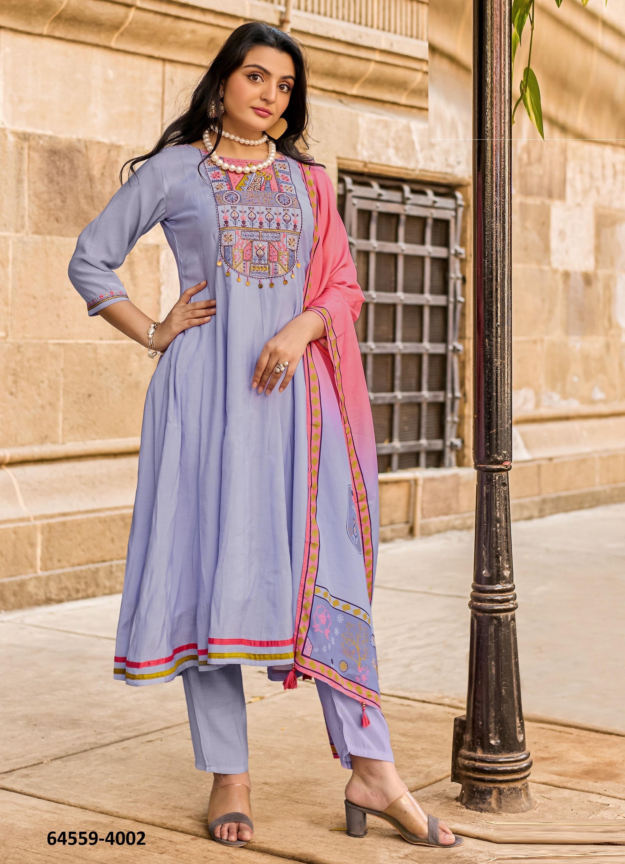 ROOPAM - Catalog # 64559 (Set of 5 Readymade Salwar Suits)