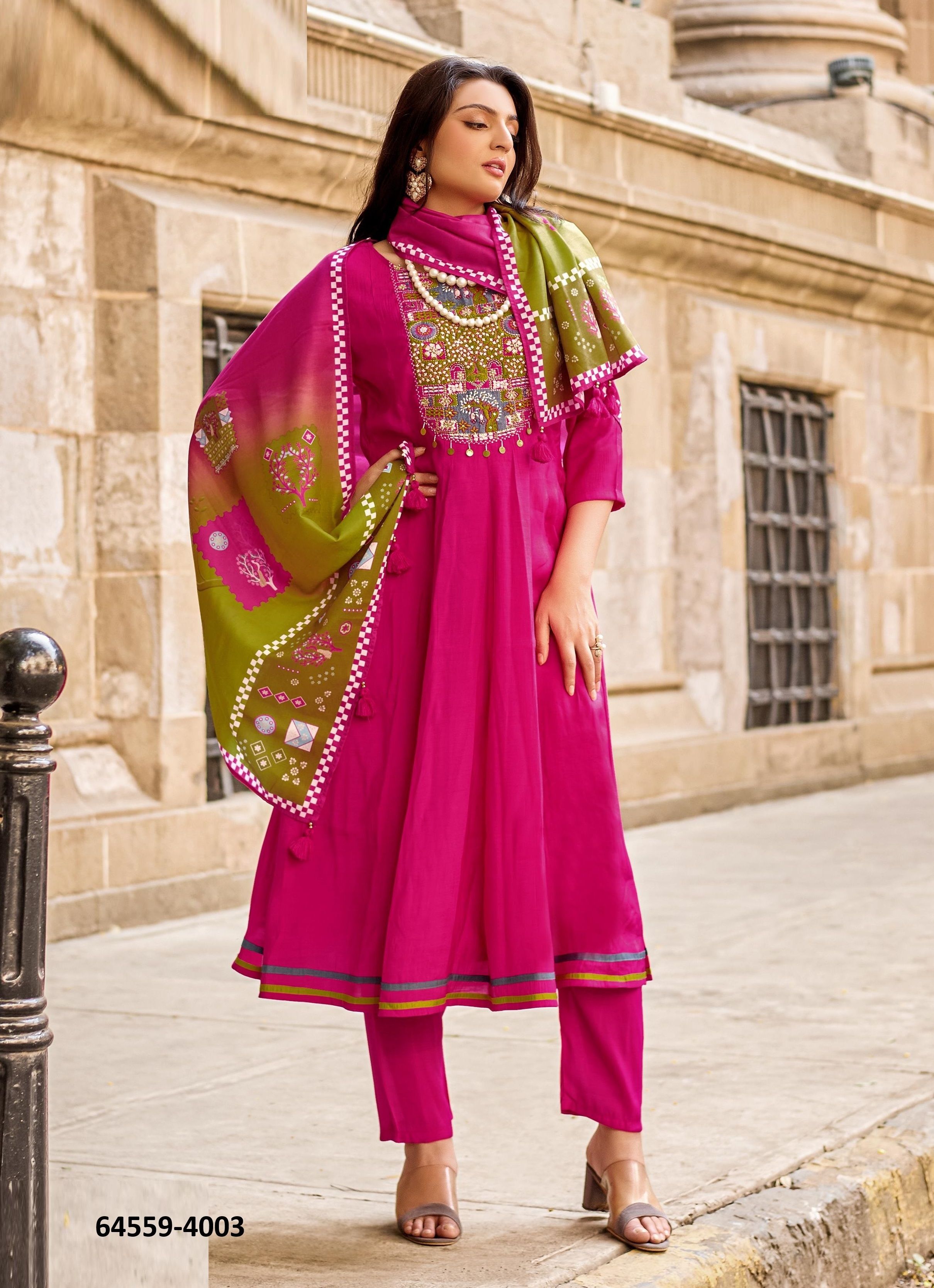 ROOPAM - Catalog # 64559 (Set of 5 Readymade Salwar Suits)