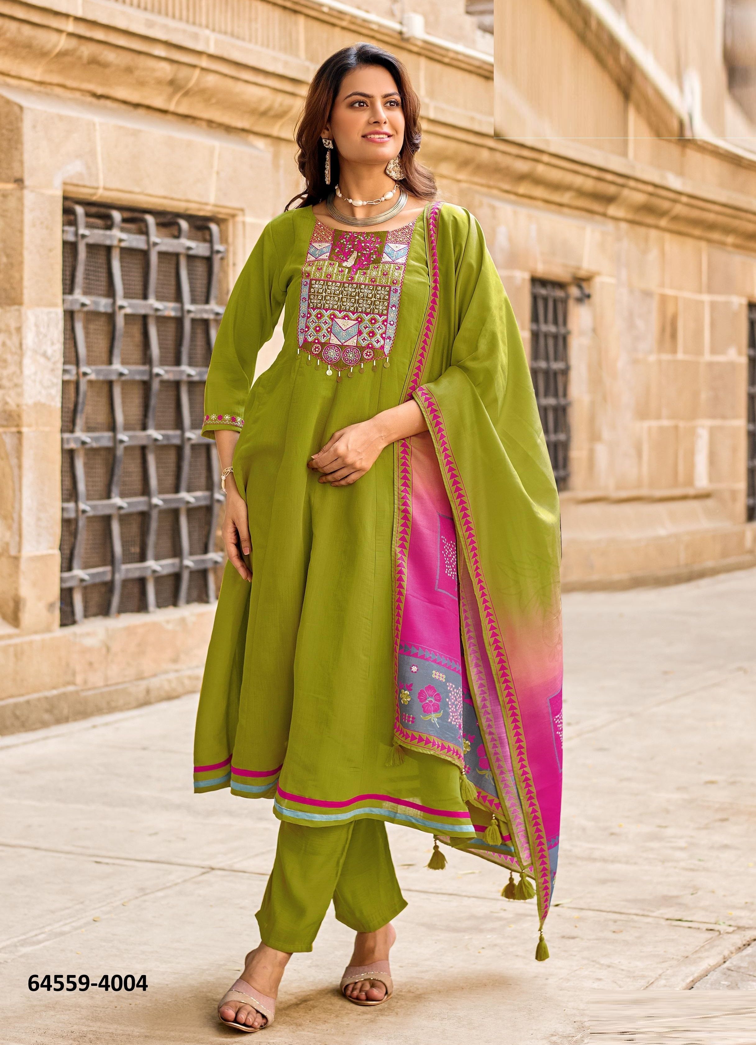 ROOPAM - Catalog # 64559 (Set of 5 Readymade Salwar Suits)