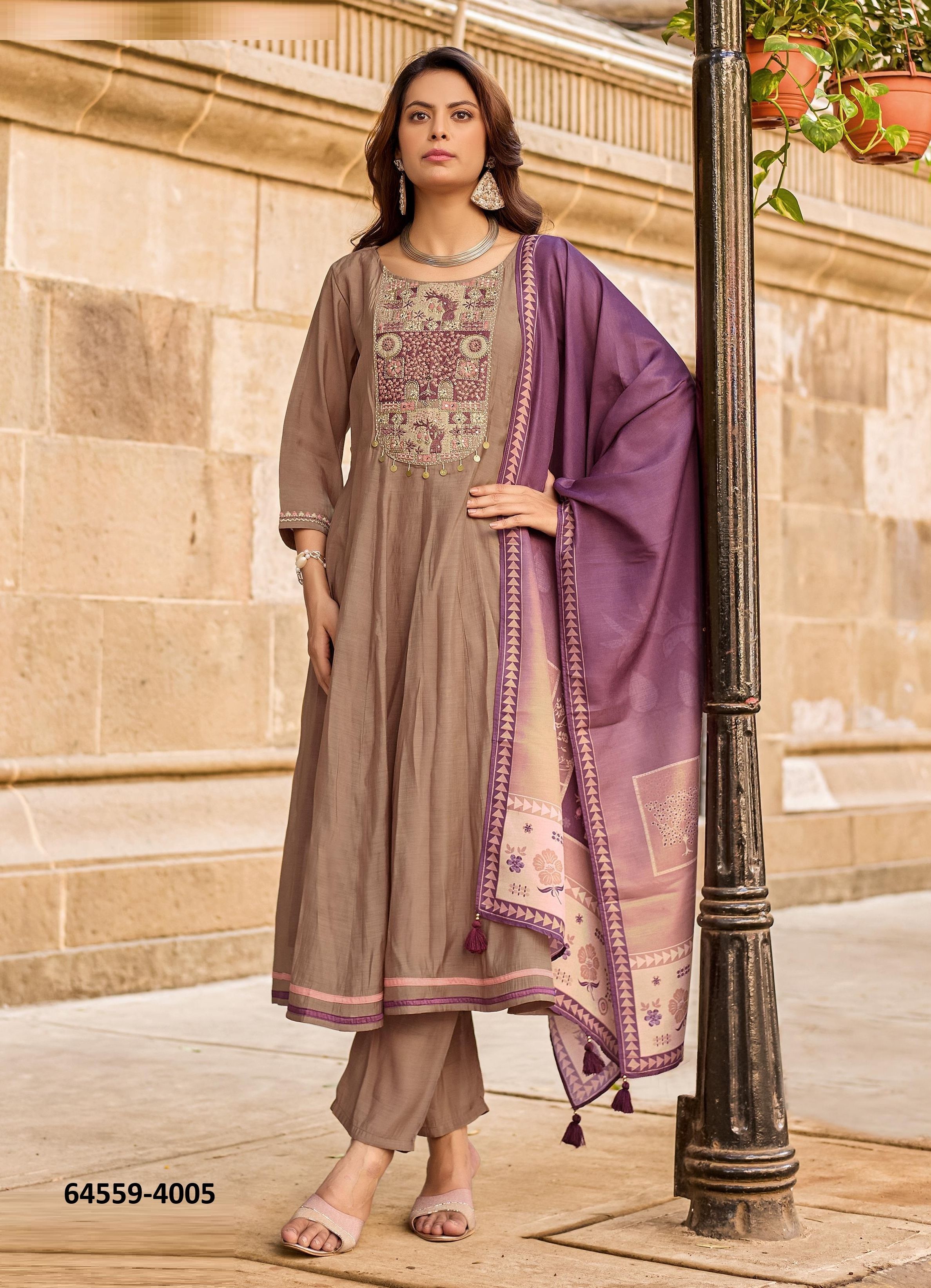 ROOPAM - Catalog # 64559 (Set of 5 Readymade Salwar Suits)
