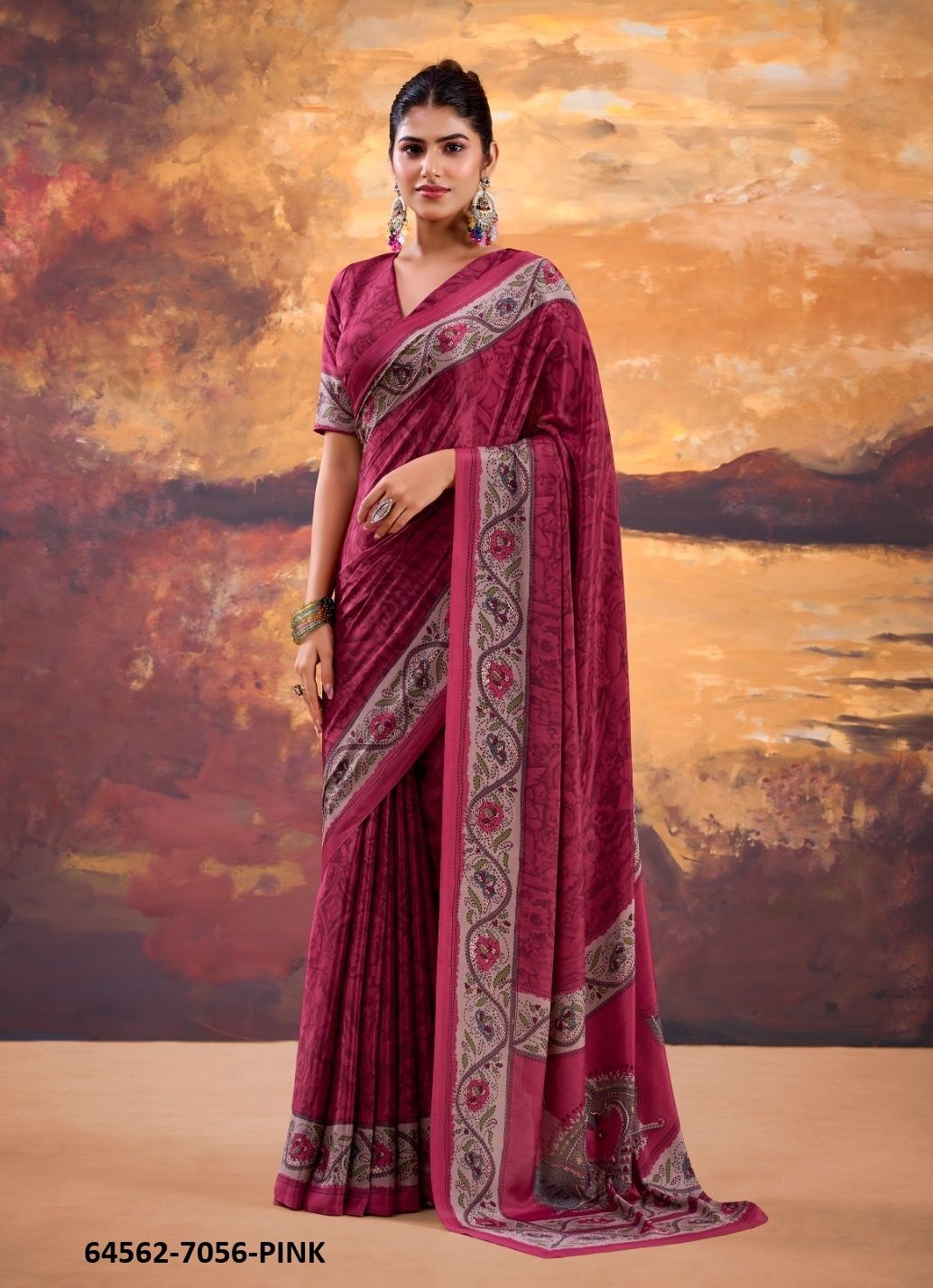 TRISYAA 7056 - Catalog # 64562 (Set of 4 Sarees) TRISYAA 7056 - Catalog # 64562 (Set of 4 Sarees)