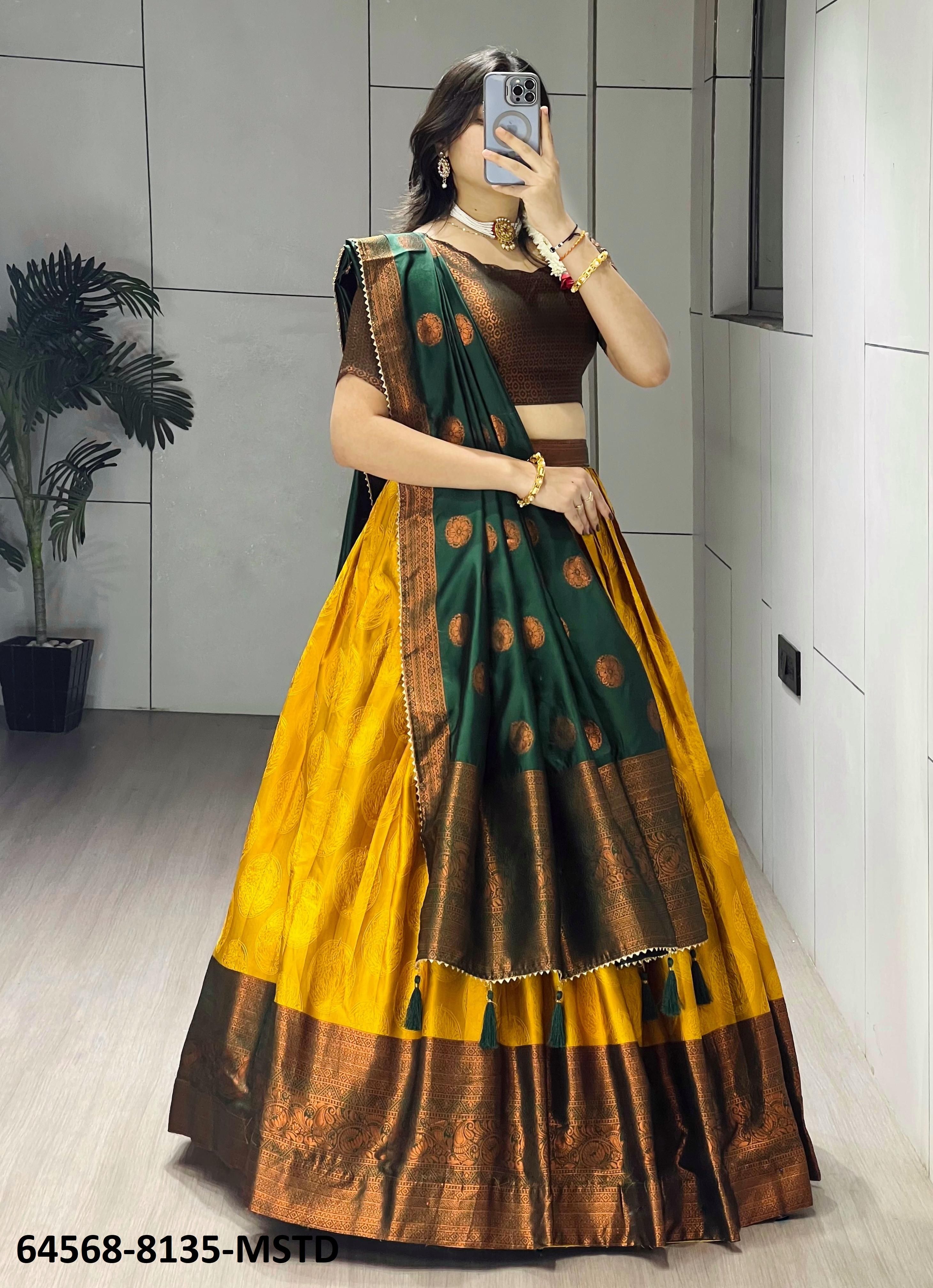 SERIES 8135 - Catalog # 64568 (Set of 4 Semi-Stitched Lehengas) SERIES 8135 - Catalog # 64568 (Set of 4 Semi-Stitched Lehengas)