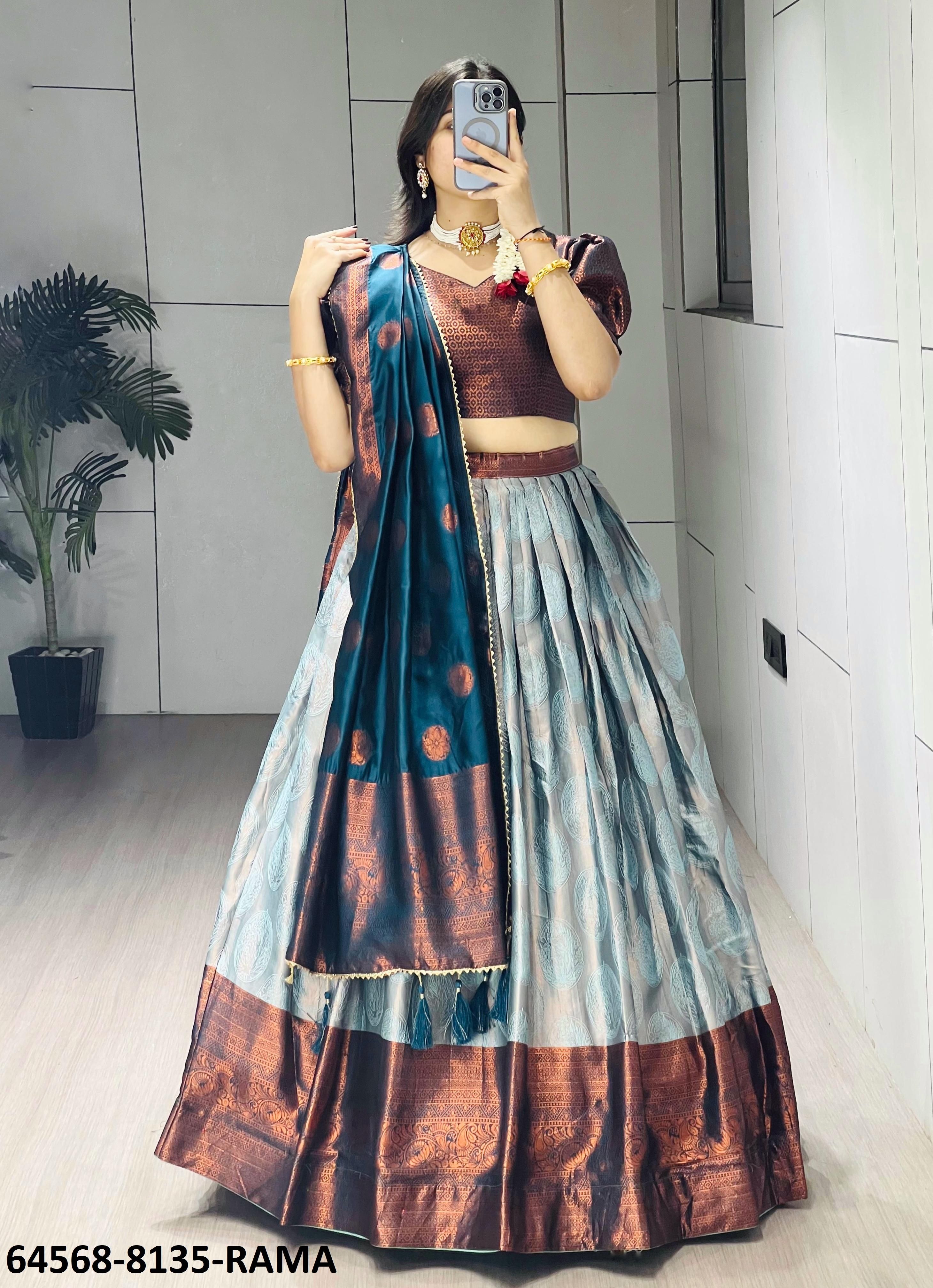 SERIES 8135 - Catalog # 64568 (Set of 4 Semi-Stitched Lehengas) SERIES 8135 - Catalog # 64568 (Set of 4 Semi-Stitched Lehengas)