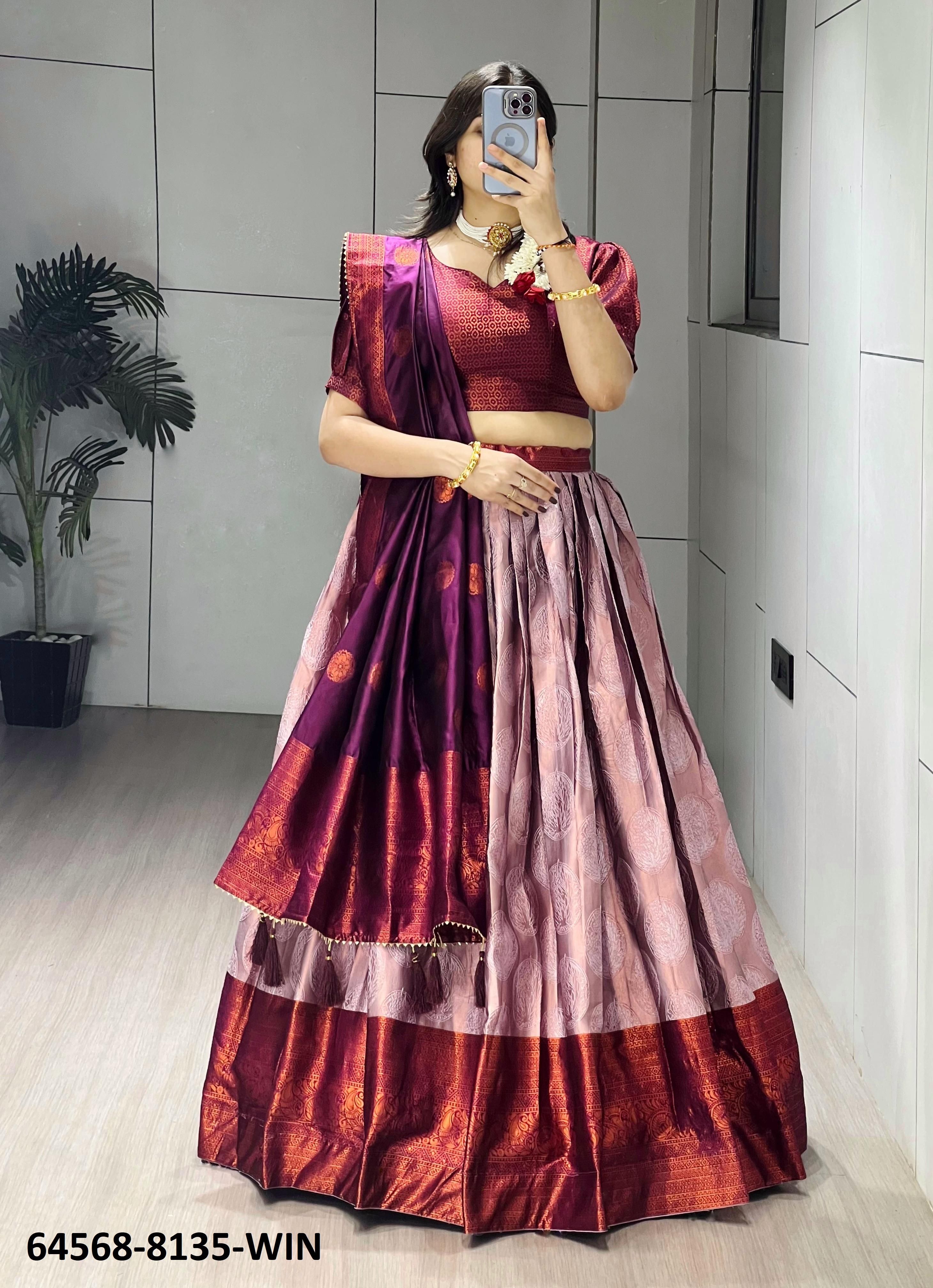SERIES 8135 - Catalog # 64568 (Set of 4 Semi-Stitched Lehengas) SERIES 8135 - Catalog # 64568 (Set of 4 Semi-Stitched Lehengas)