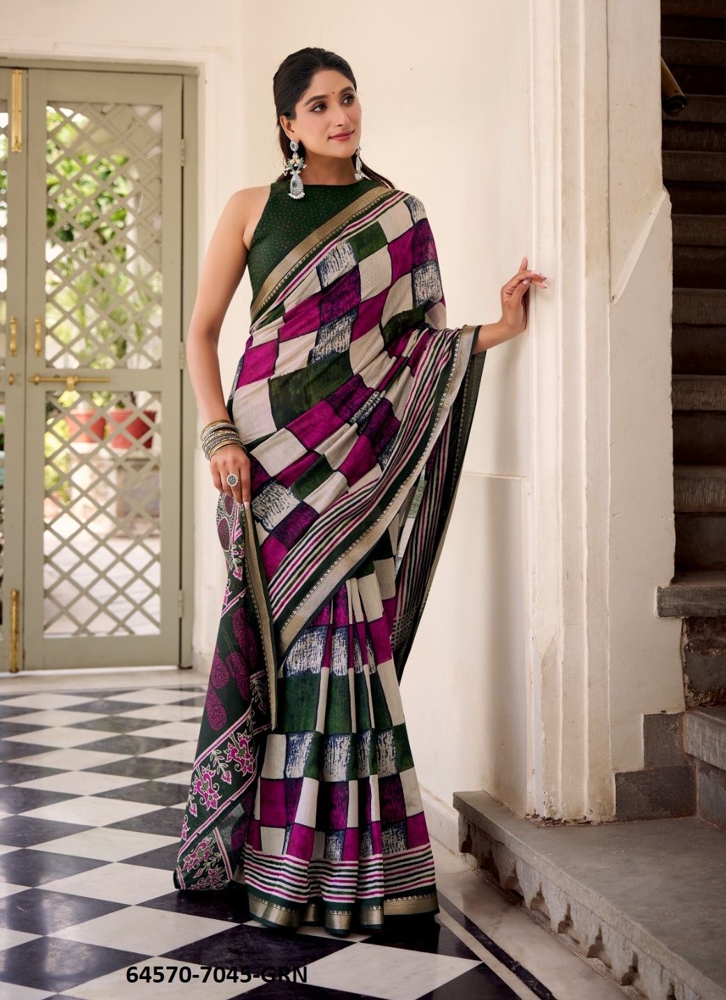 SERIES 7045 - Catalog # 64570 (Set of 4 Sarees) SERIES 7045 - Catalog # 64570 (Set of 4 Sarees)