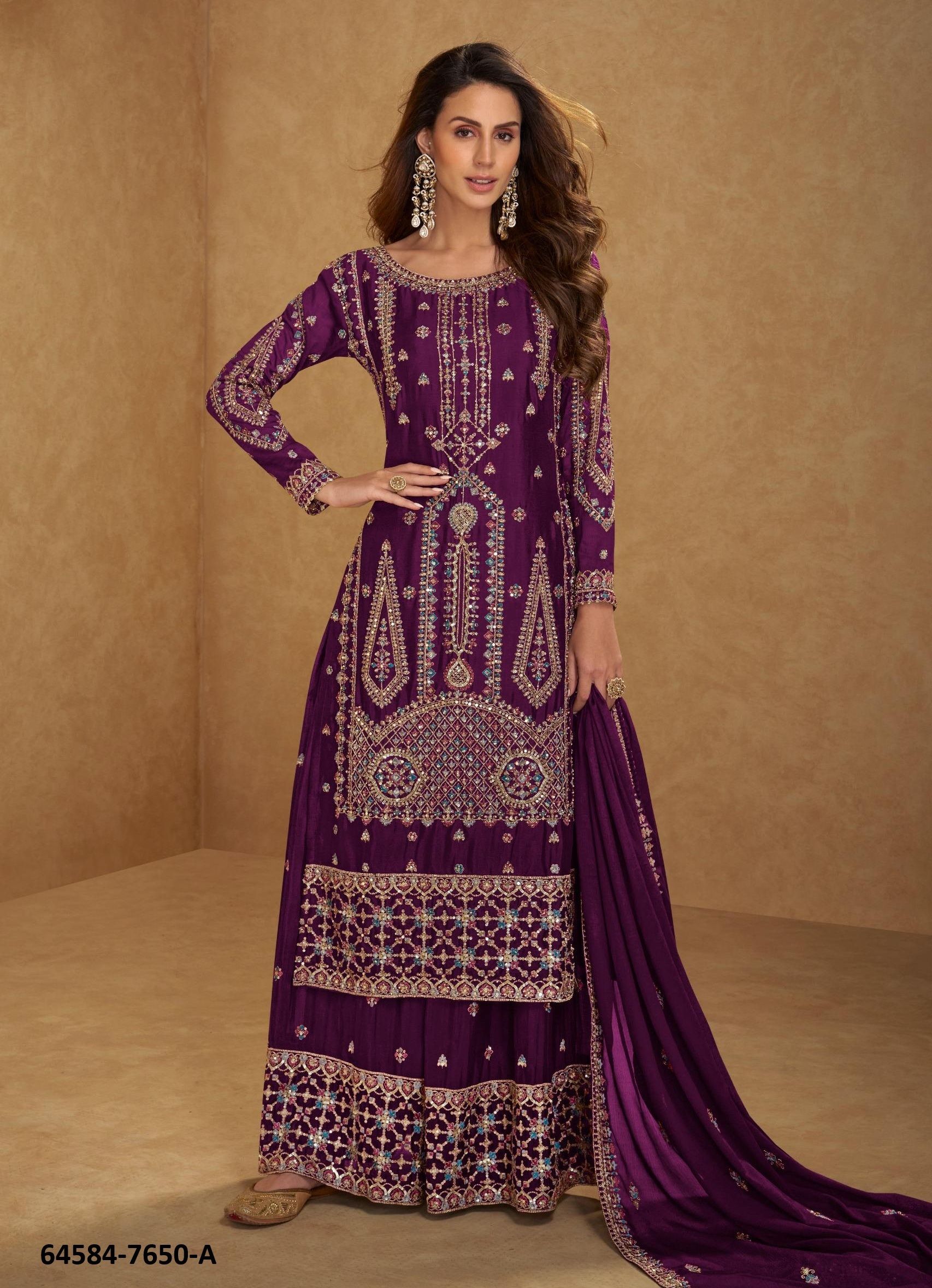 HIRNI - Catalog # 64584 (Set of 3 Readymade Salwar Suits) HIRNI - Catalog # 64584 (Set of 3 Readymade Salwar Suits)
