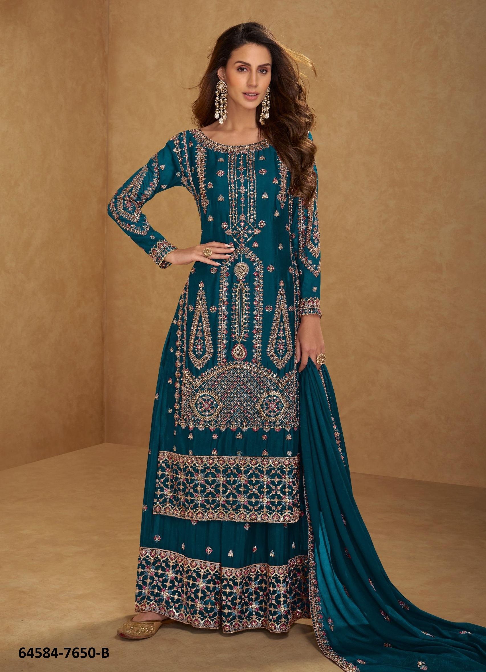 HIRNI - Catalog # 64584 (Set of 3 Readymade Salwar Suits) HIRNI - Catalog # 64584 (Set of 3 Readymade Salwar Suits)