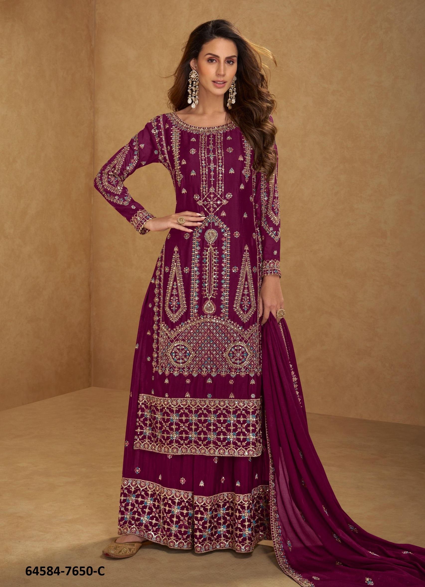 HIRNI - Catalog # 64584 (Set of 3 Readymade Salwar Suits) HIRNI - Catalog # 64584 (Set of 3 Readymade Salwar Suits)