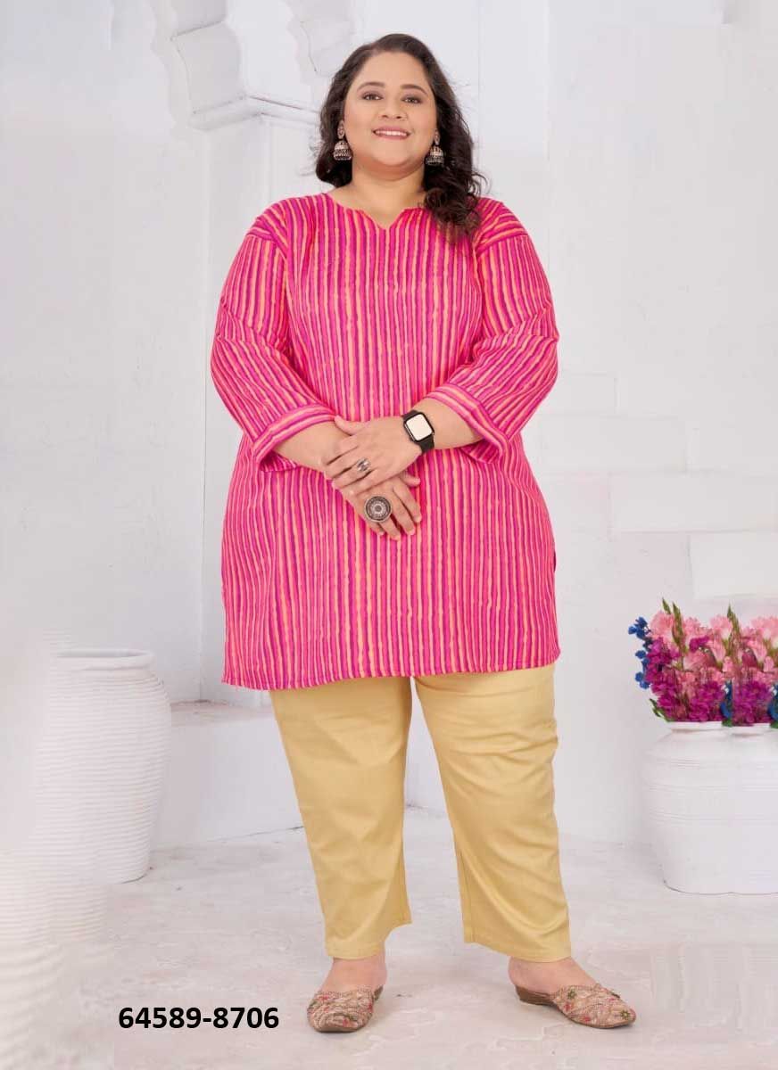 SHUBH 1 BIG SIZE - Catalog # 64589 (Set of 4 Readymade Women's Kurtis / Tops) SHUBH 1 BIG SIZE - Catalog # 64589 (Set of 4 Readymade Women's Kurtis / Tops)