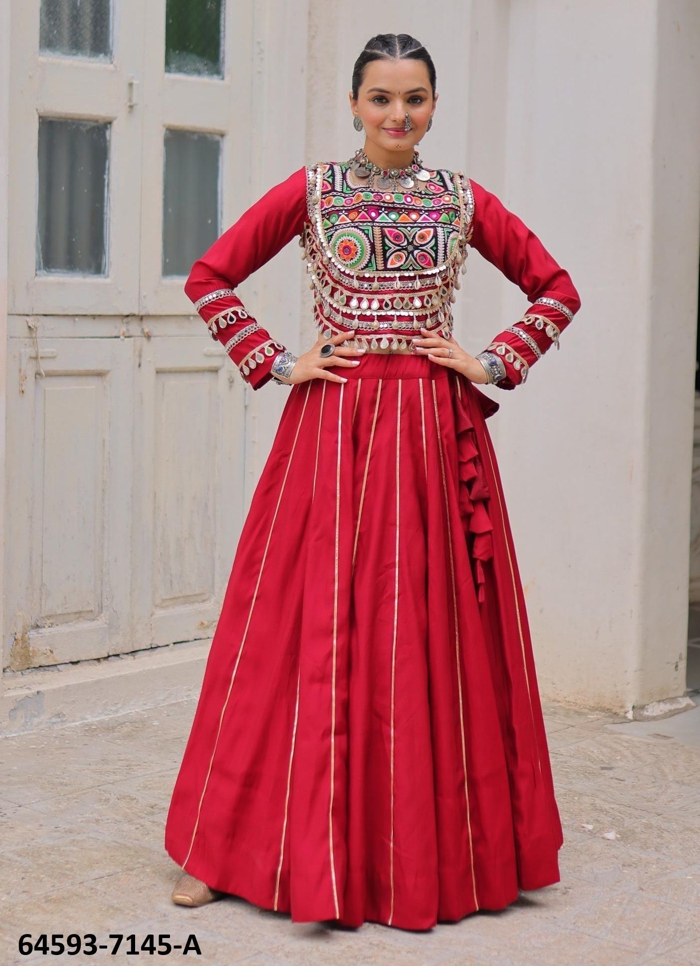 SERIES 7145 - Catalog # 64593 (Set of 5 Readymade Lehengas) SERIES 7145 - Catalog # 64593 (Set of 5 Readymade Lehengas)