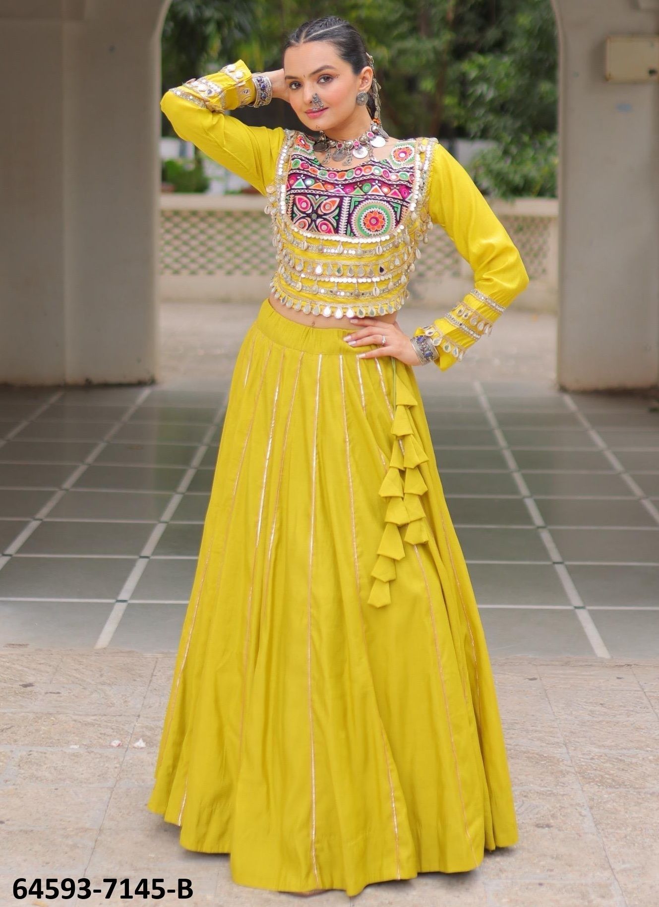 SERIES 7145 - Catalog # 64593 (Set of 5 Readymade Lehengas) SERIES 7145 - Catalog # 64593 (Set of 5 Readymade Lehengas)