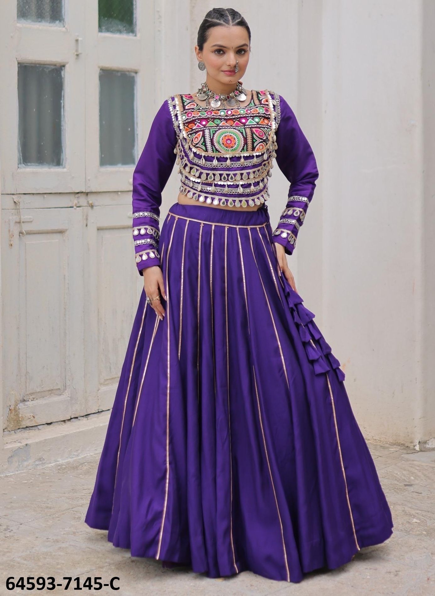 SERIES 7145 - Catalog # 64593 (Set of 5 Readymade Lehengas) SERIES 7145 - Catalog # 64593 (Set of 5 Readymade Lehengas)
