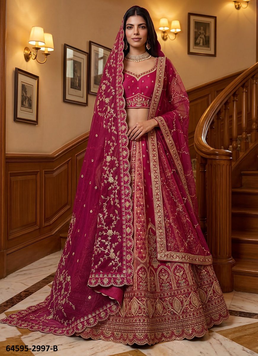 SERIES 2997 - Catalog # 64595 (Set of 2 Semi-Stitched Lehengas) SERIES 2997 - Catalog # 64595 (Set of 2 Semi-Stitched Lehengas)
