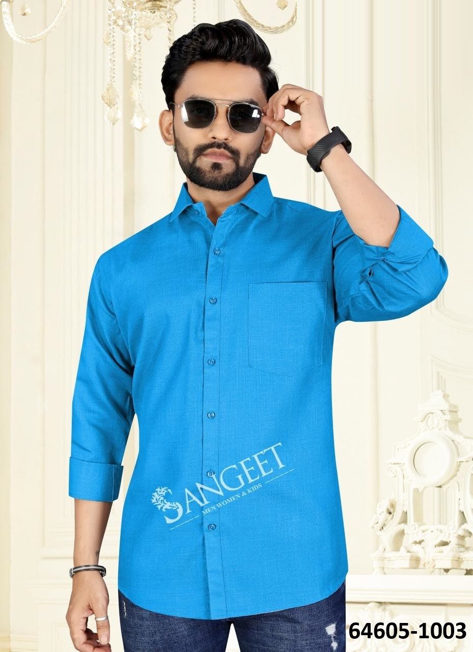 BOMBAY SLUB COTTON - Catalog # 64605 (Set of 8 Men's Ethnic Wear)