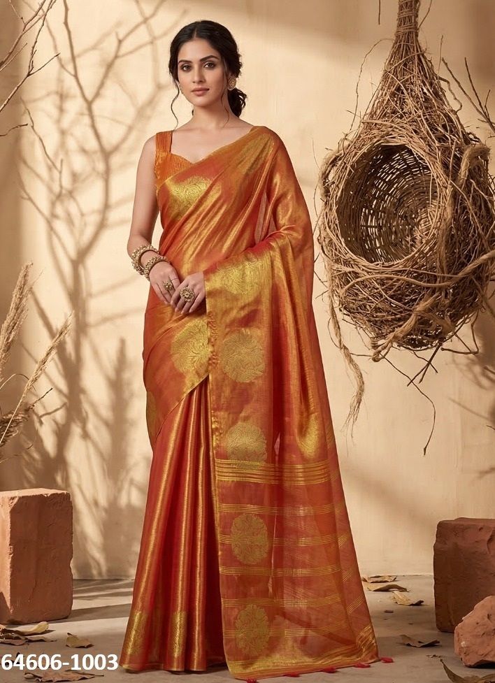 SUVARNA TISSUE - Catalog # 64606 (Set of 6 Sarees) SUVARNA TISSUE - Catalog # 64606 (Set of 6 Sarees)