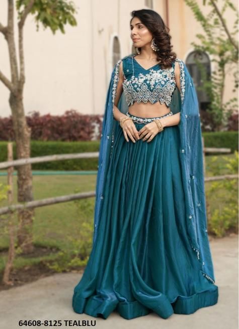 SERIES 8125 - Catalog # 64608 (Set of 4 Semi-Stitched Lehengas)