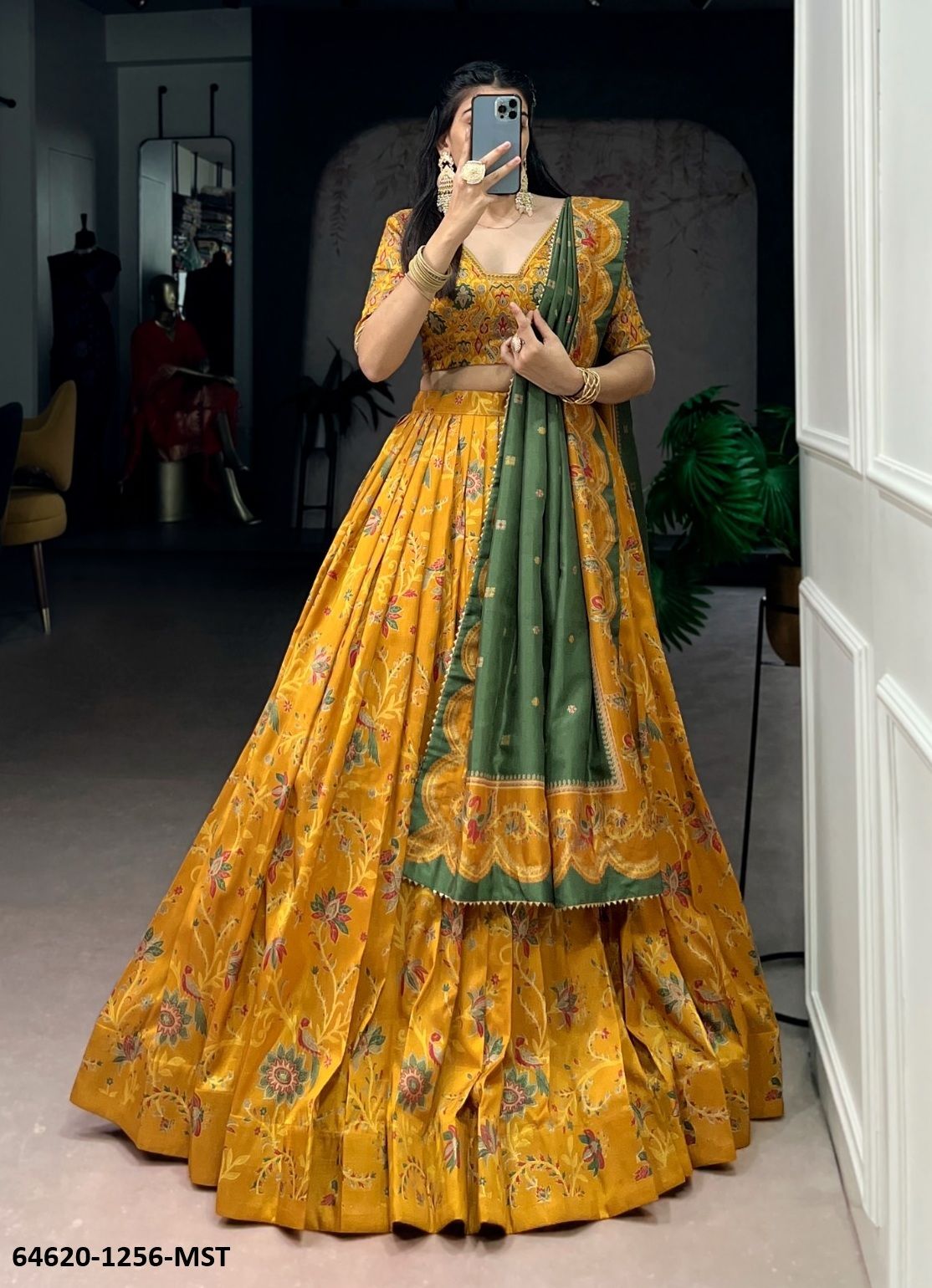 SERIES 1256 - Catalog # 64620 (Set of 4 Semi-Stitched Lehengas) SERIES 1256 - Catalog # 64620 (Set of 4 Semi-Stitched Lehengas)