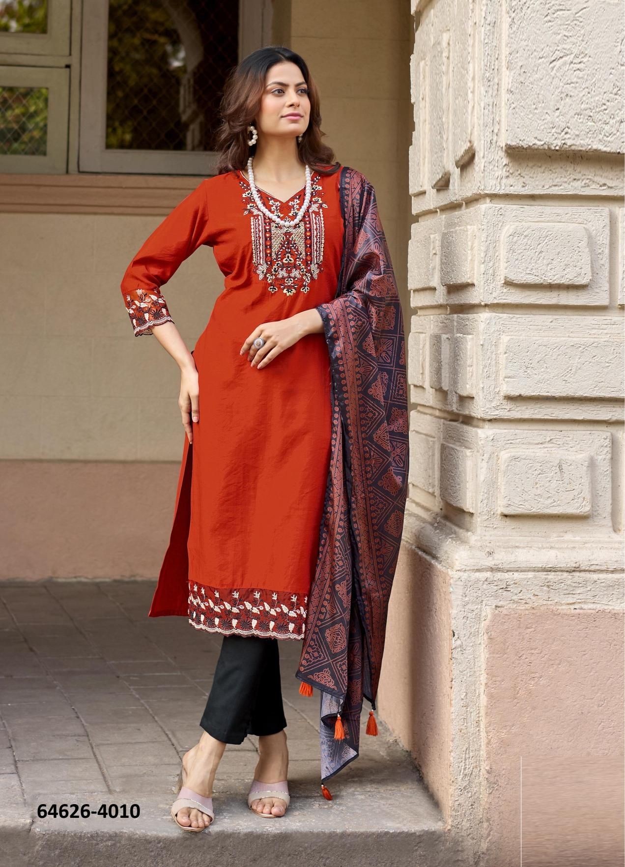SAGAAI 3 - Catalog # 64626 (Set of 6 Readymade Salwar Suits)