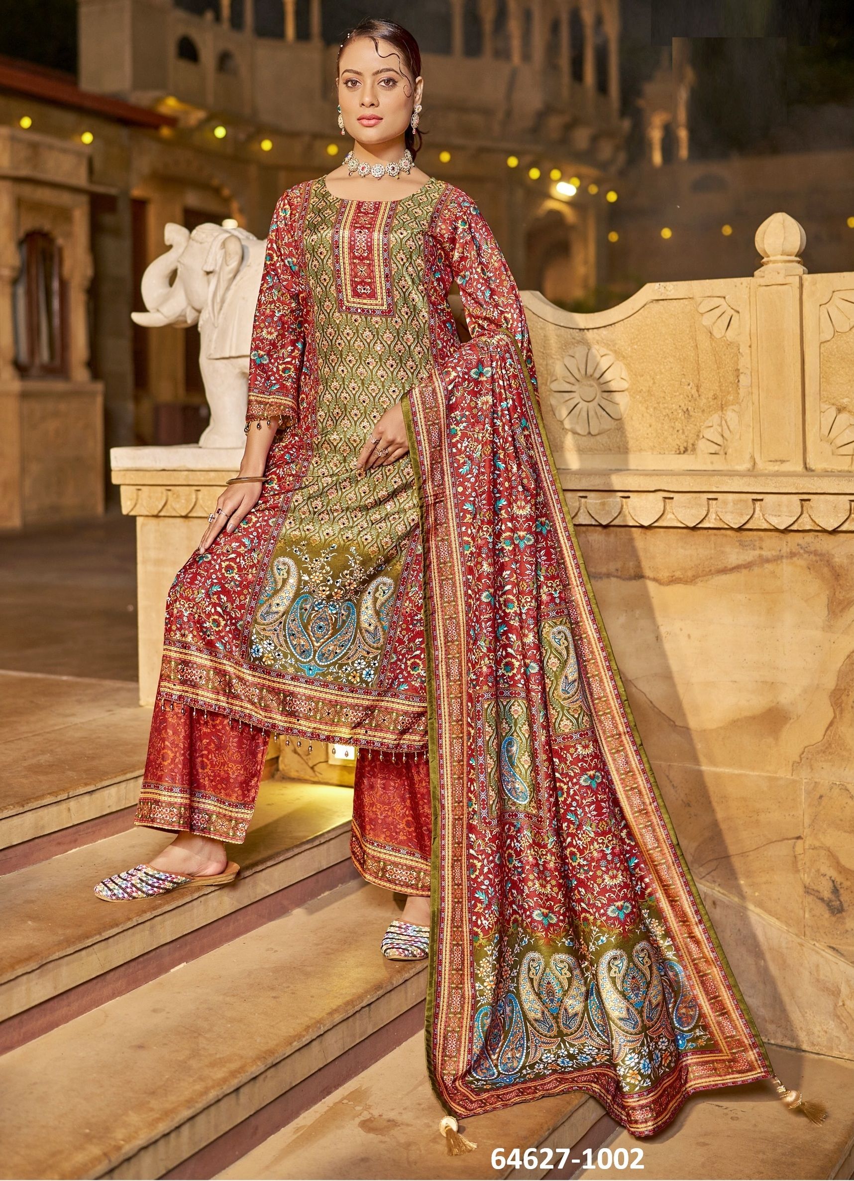 ZOHRA - Catalog # 64627 (Set of 4 Readymade Salwar Suits)
