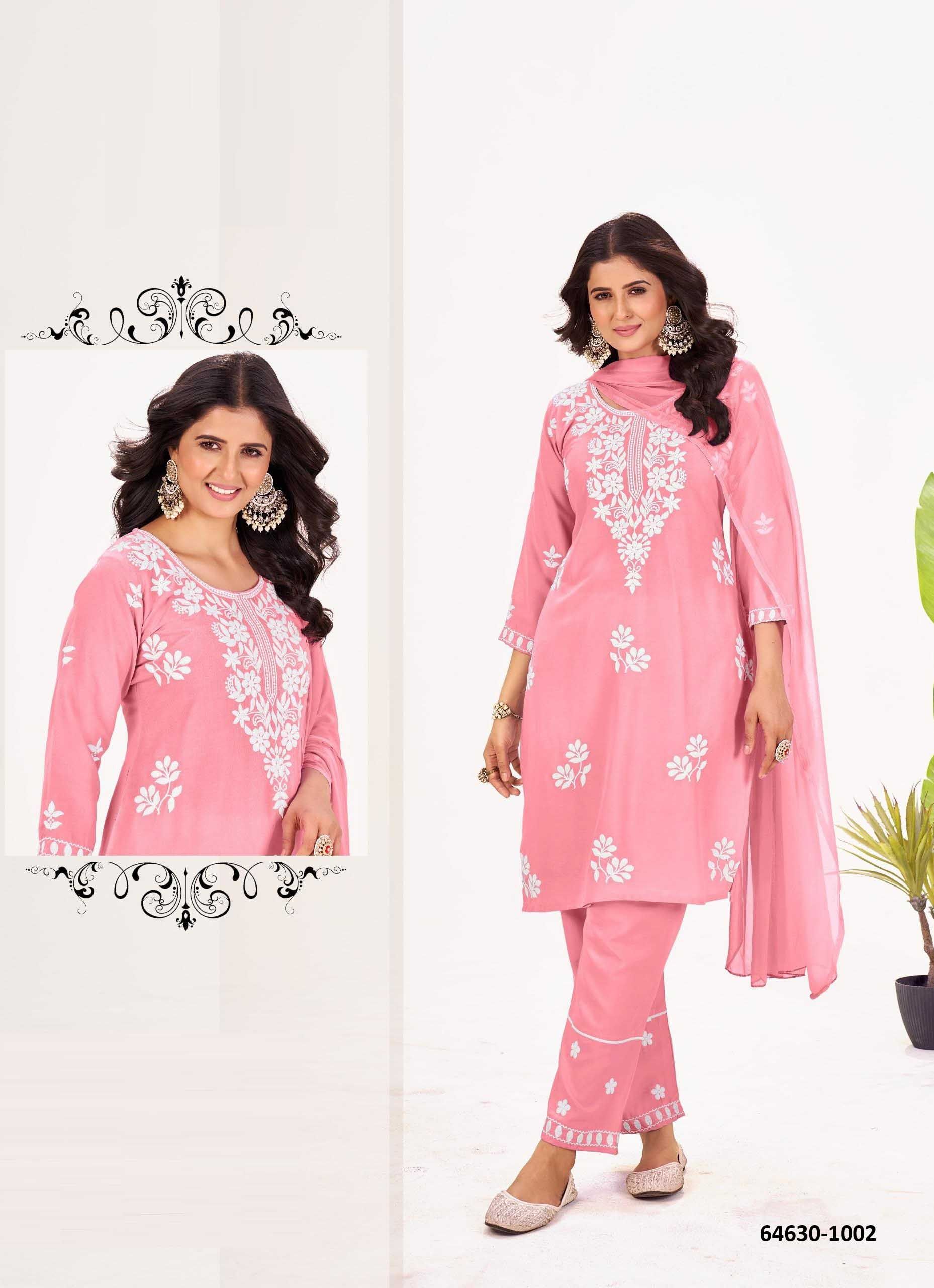 SUMMER FEELS - Catalog # 64630 (Set of 4 Readymade Salwar Suits) SUMMER FEELS - Catalog # 64630 (Set of 4 Readymade Salwar Suits)