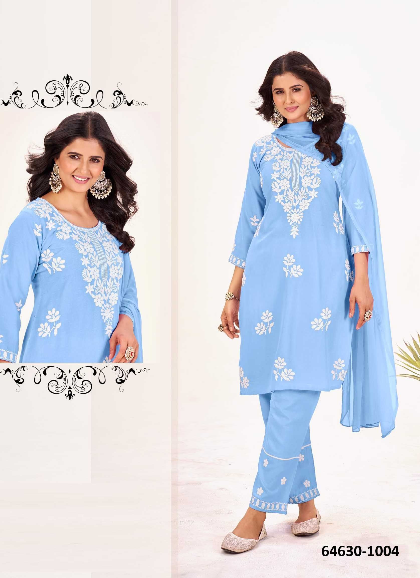 SUMMER FEELS - Catalog # 64630 (Set of 4 Readymade Salwar Suits) SUMMER FEELS - Catalog # 64630 (Set of 4 Readymade Salwar Suits)