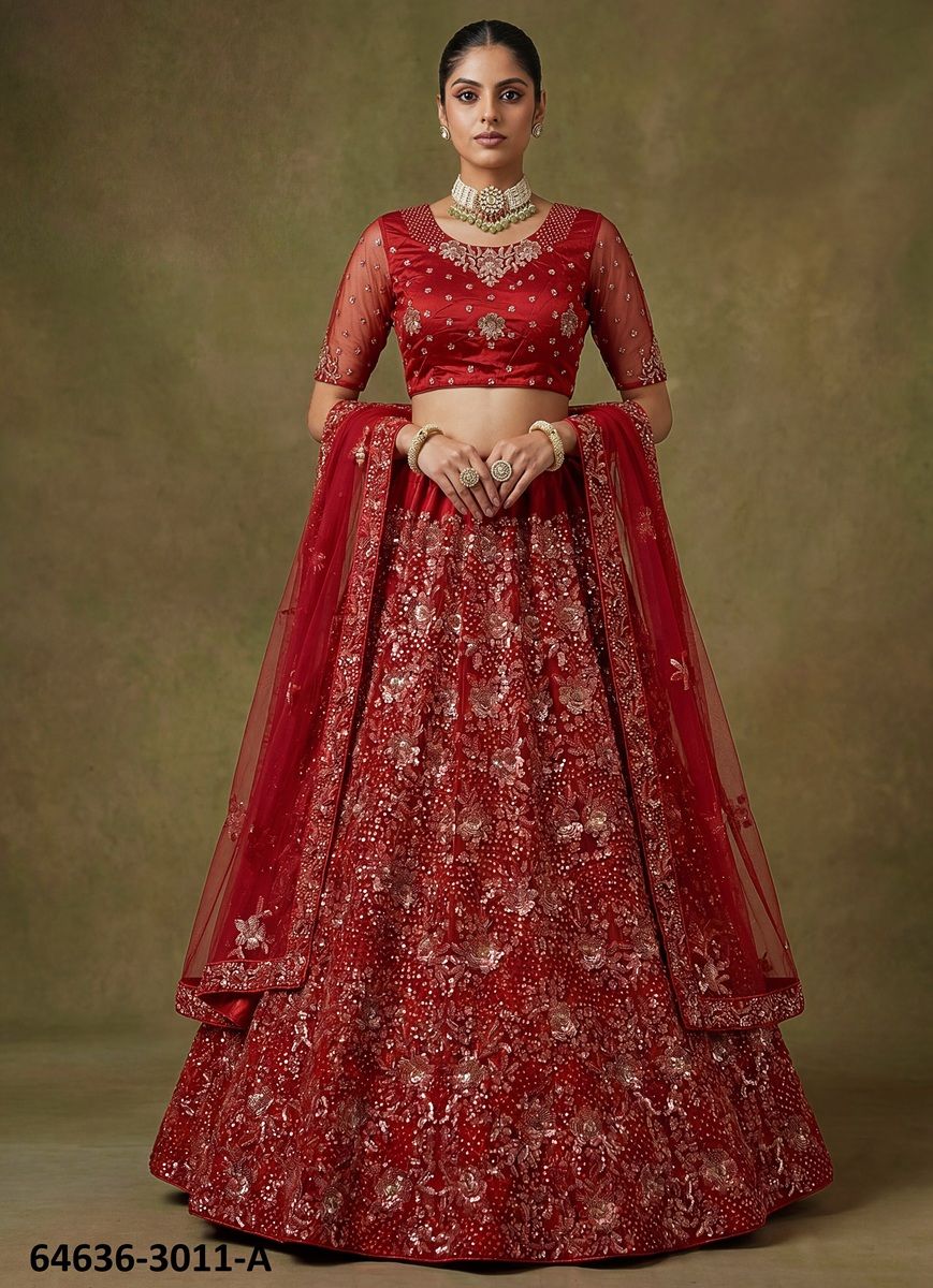 SERIES 3011 - Catalog # 64636 (Set of 2 Semi-Stitched Lehengas) SERIES 3011 - Catalog # 64636 (Set of 2 Semi-Stitched Lehengas)