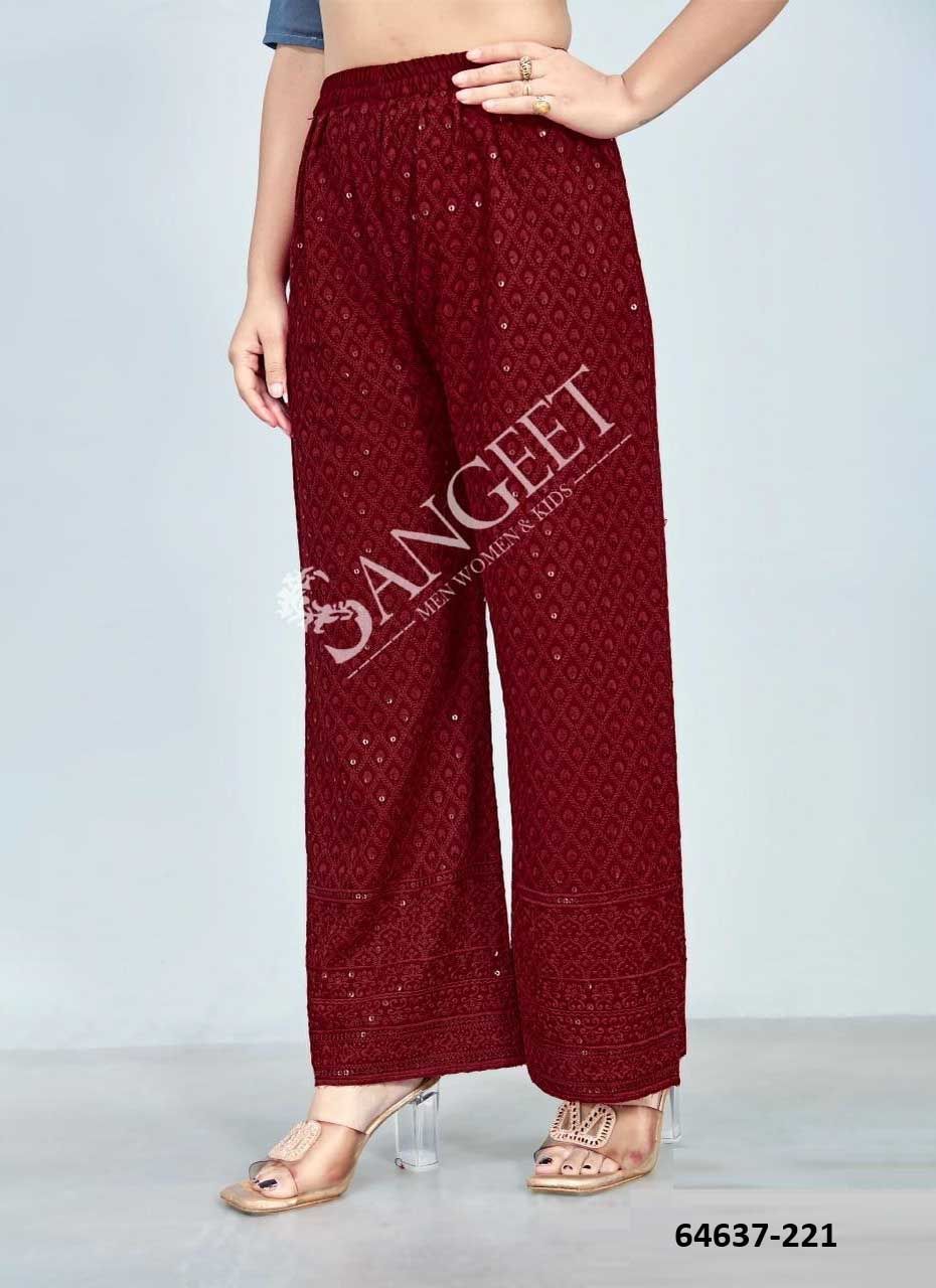 SEQUINS WORK PALAZZO - Catalog # 64637 (Set of 5 Only Bottoms)