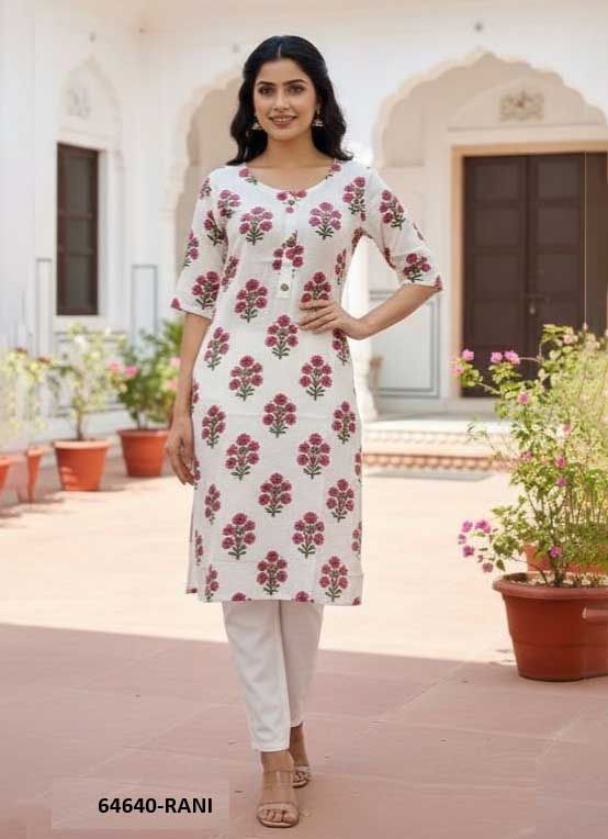 WHITE BEAUTY - Catalog # 64640 (Set of 4 Readymade Women's Kurtis / Tops) WHITE BEAUTY - Catalog # 64640 (Set of 4 Readymade Women's Kurtis / Tops)
