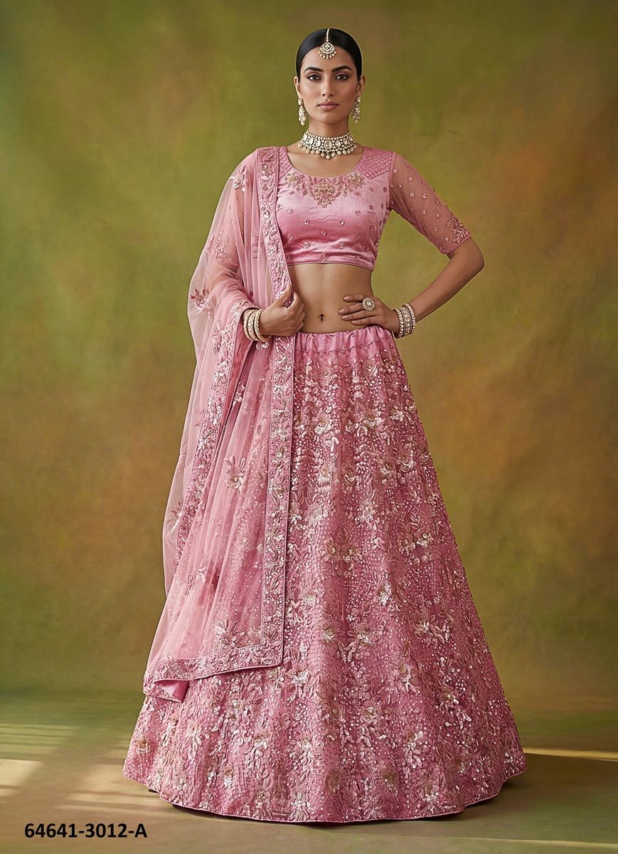 SERIES 3012 - Catalog # 64641 (Set of 2 Semi-Stitched Lehengas) SERIES 3012 - Catalog # 64641 (Set of 2 Semi-Stitched Lehengas)
