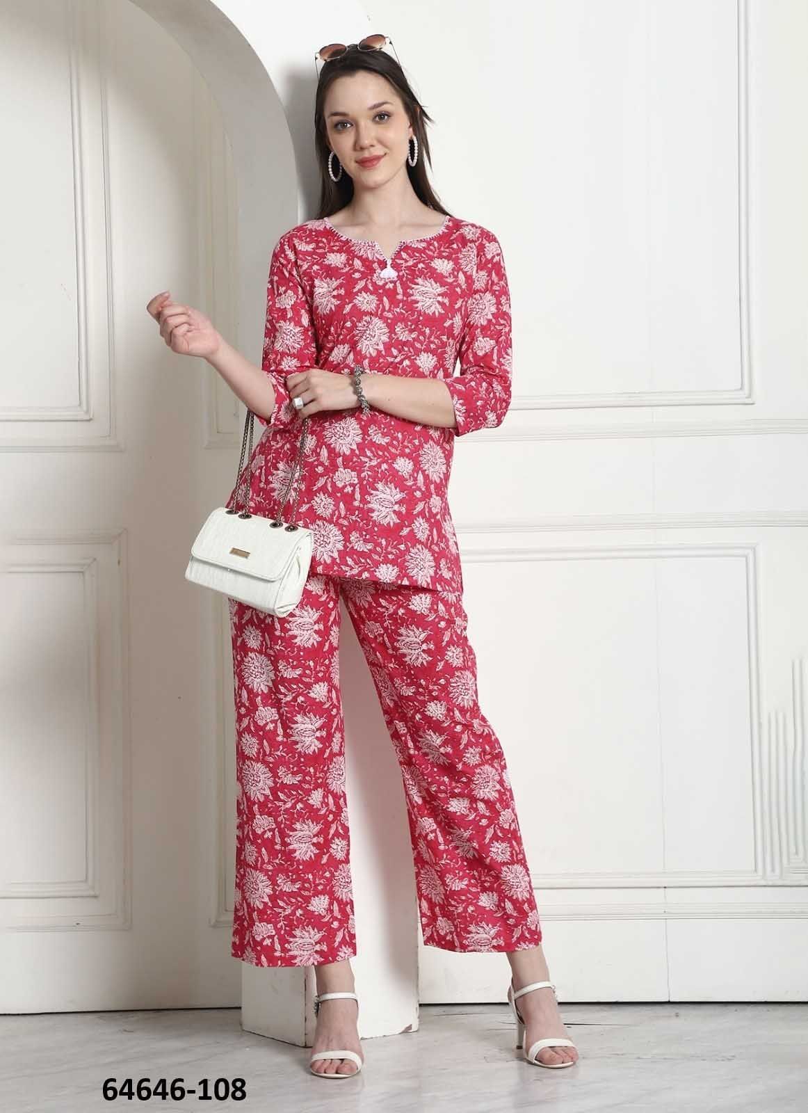 JAIPUR COTTON CO-ORDS - Catalog # 64646 (Set of 7 Tops With Bottoms)
