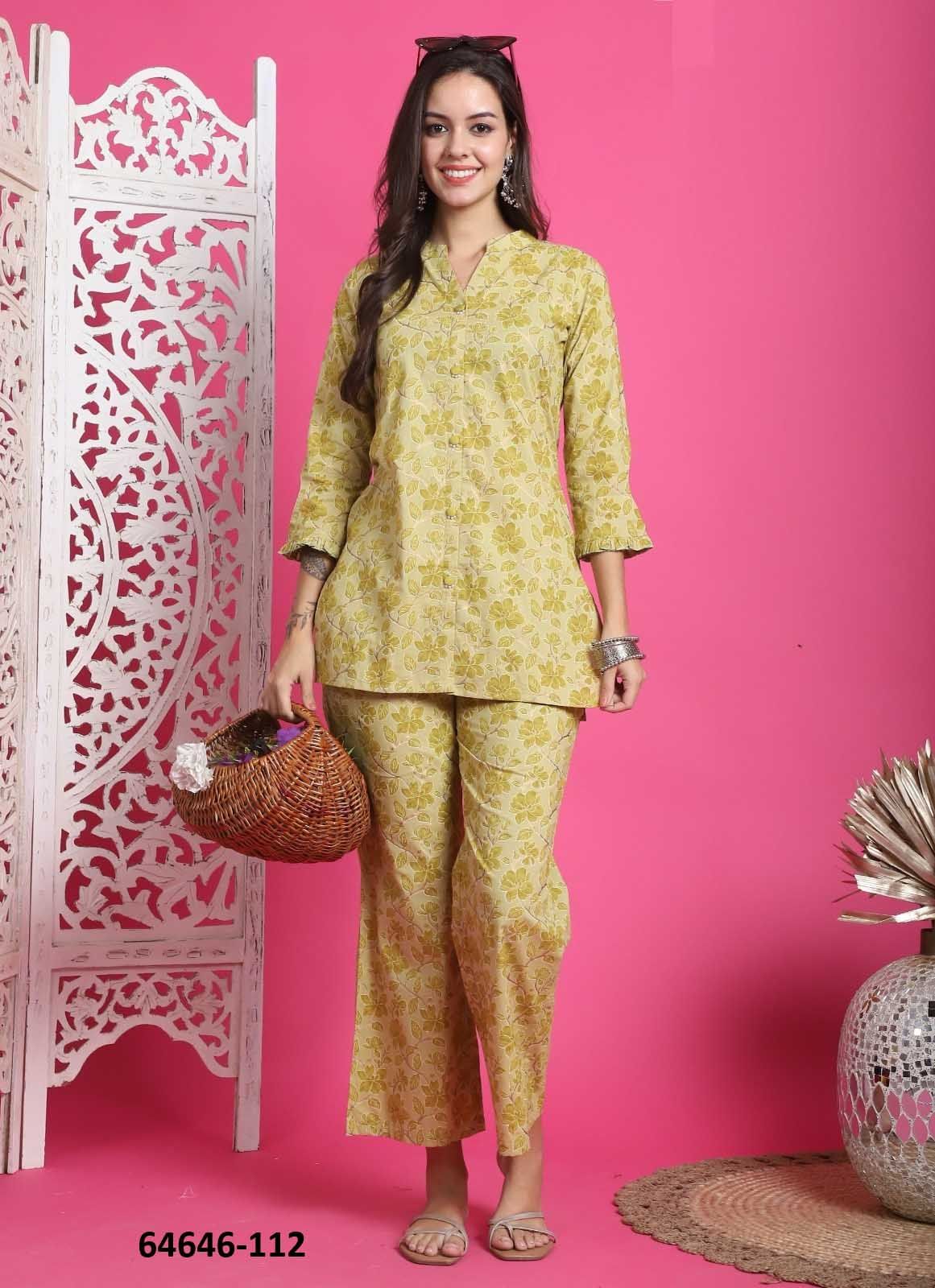 JAIPUR COTTON CO-ORDS - Catalog # 64646 (Set of 7 Tops With Bottoms)