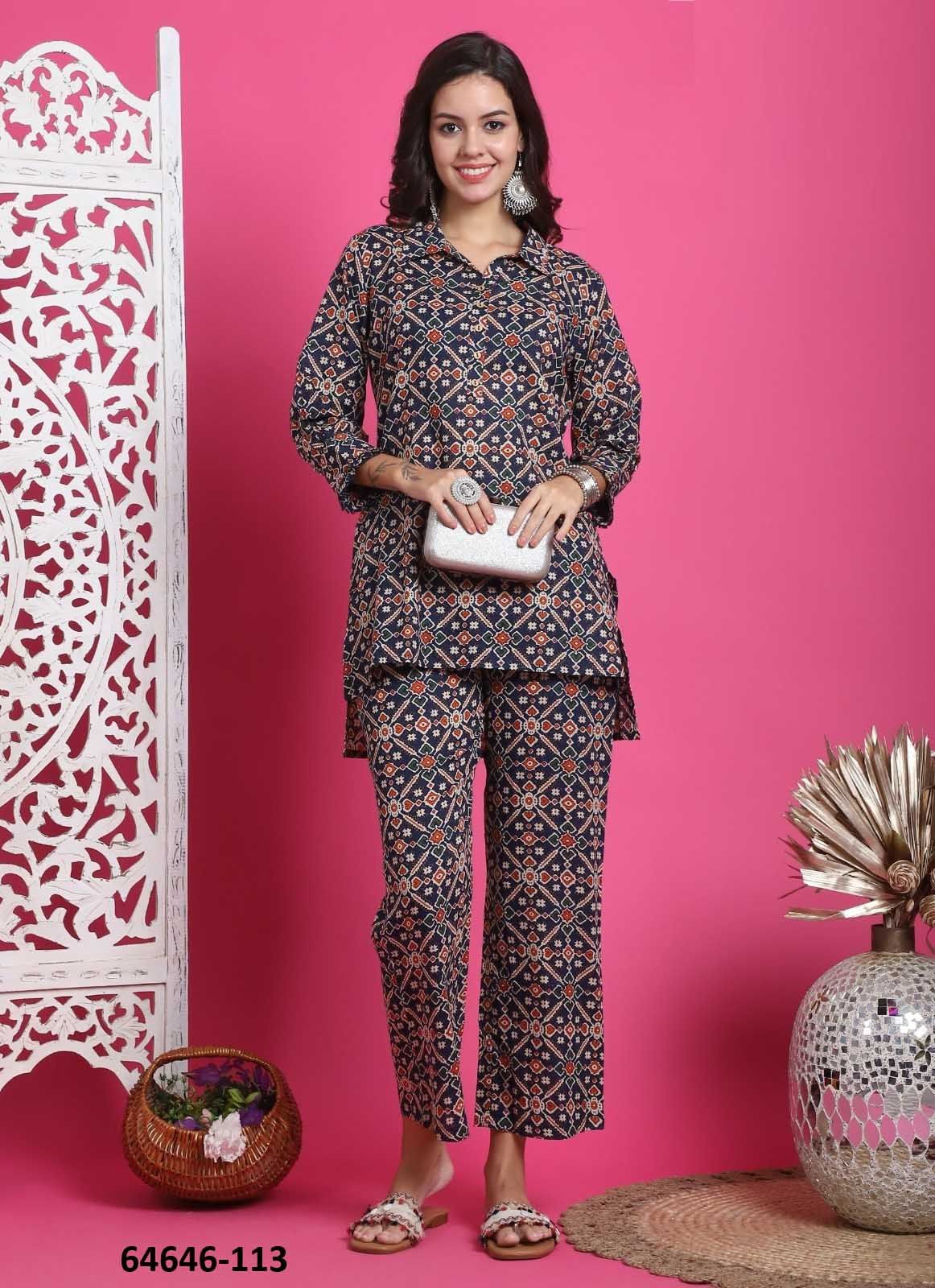JAIPUR COTTON CO-ORDS - Catalog # 64646 (Set of 7 Tops With Bottoms)