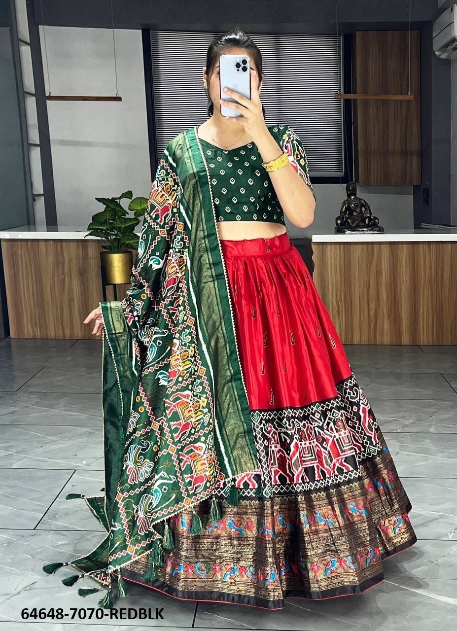 SERIES 7070 - Catalog # 64648 (Set of 5 Semi-Stitched Lehengas)