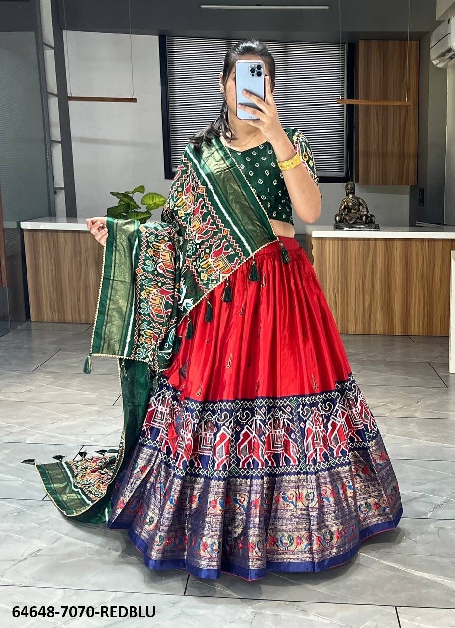 SERIES 7070 - Catalog # 64648 (Set of 5 Semi-Stitched Lehengas)
