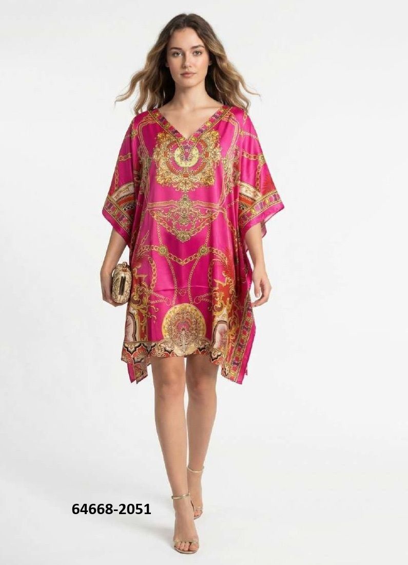 SILK PONCHO 7 - Catalog # 64668 (Set of 8 Kaftans / Ponchos)