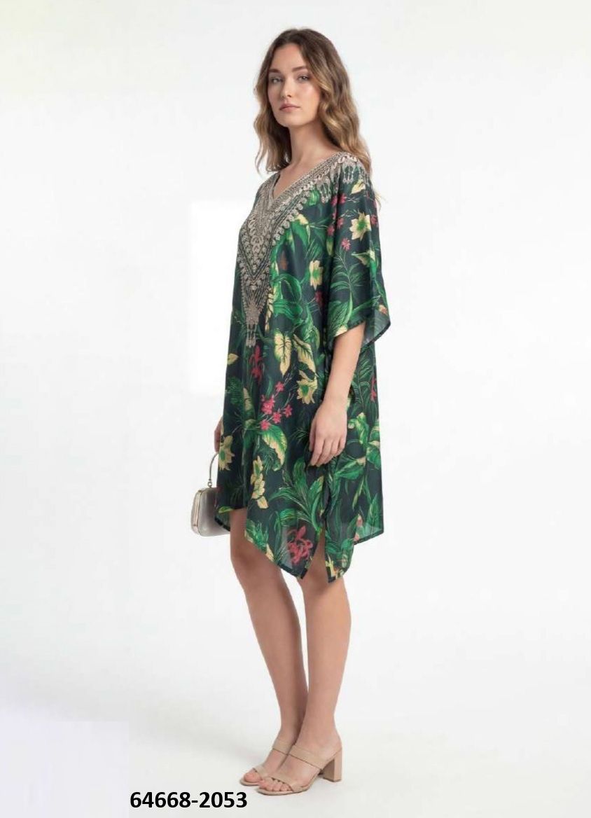 SILK PONCHO 7 - Catalog # 64668 (Set of 8 Kaftans / Ponchos)