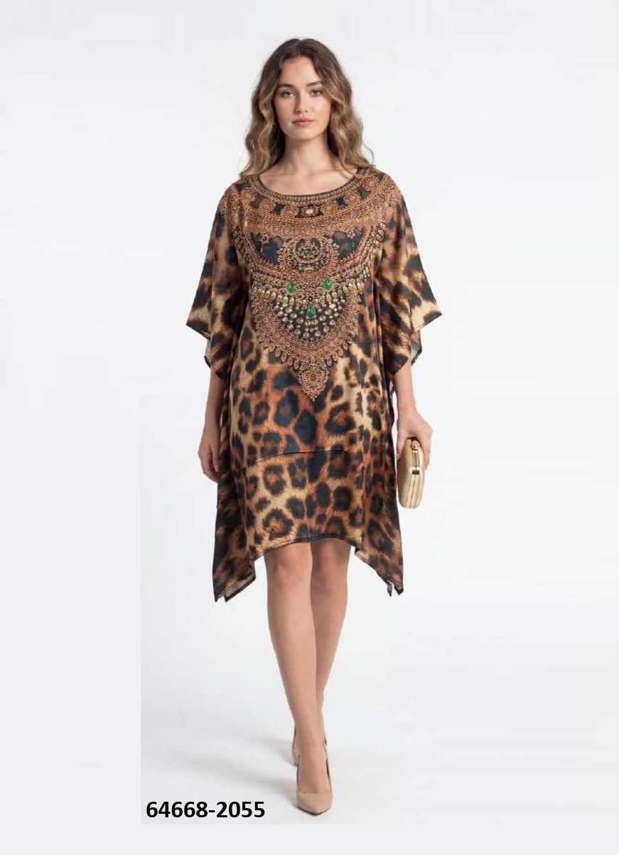 SILK PONCHO 7 - Catalog # 64668 (Set of 8 Kaftans / Ponchos)